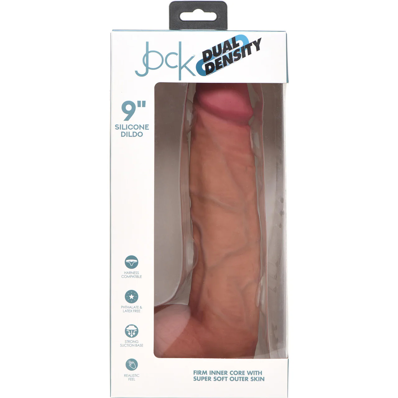 Jock Dual Density 9" Realistic Silicone Suction Cup Dildo With Balls - Vanilla - Image 6