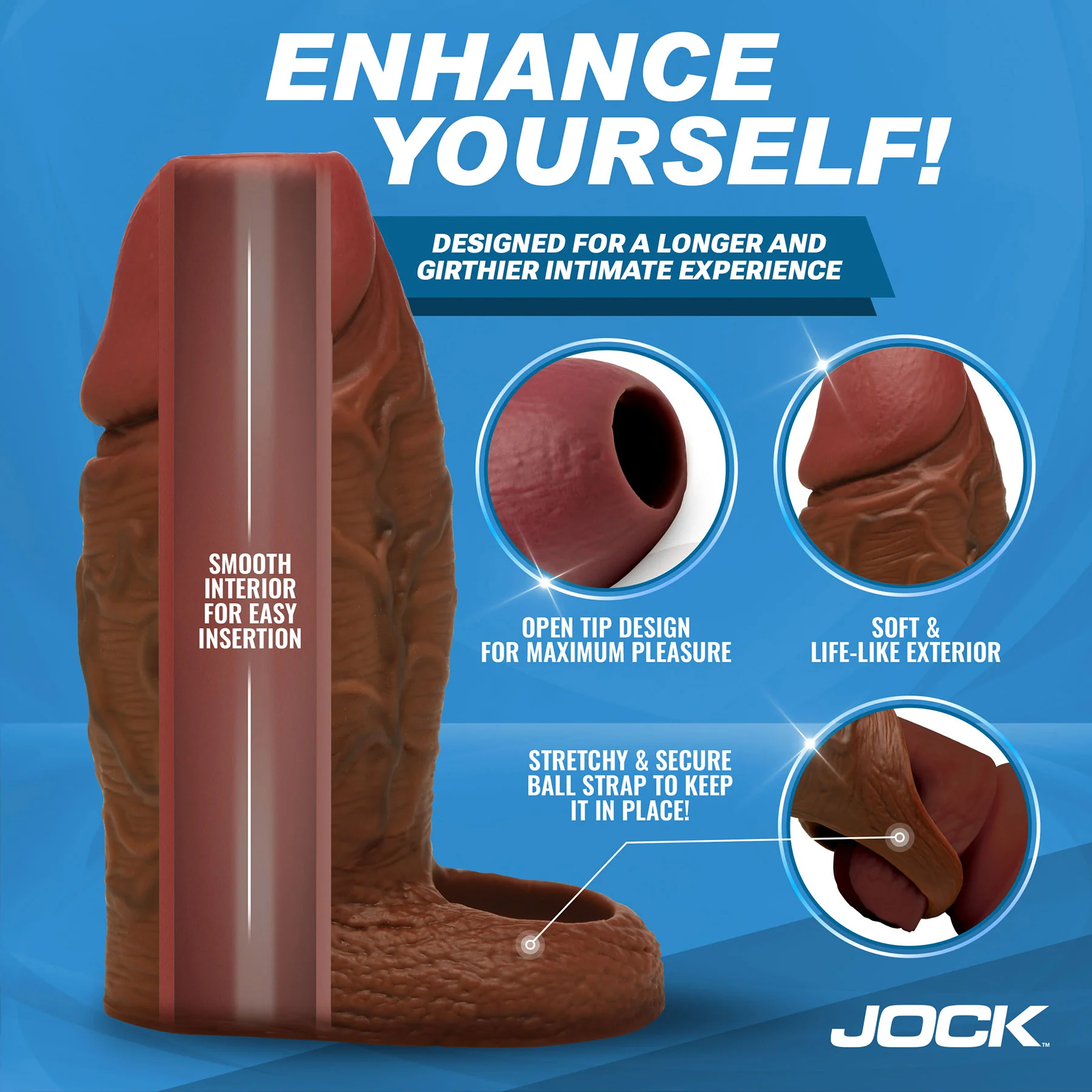Jock Enhancers Open Ended Silicone Penis Extension Sleeve - Image 7