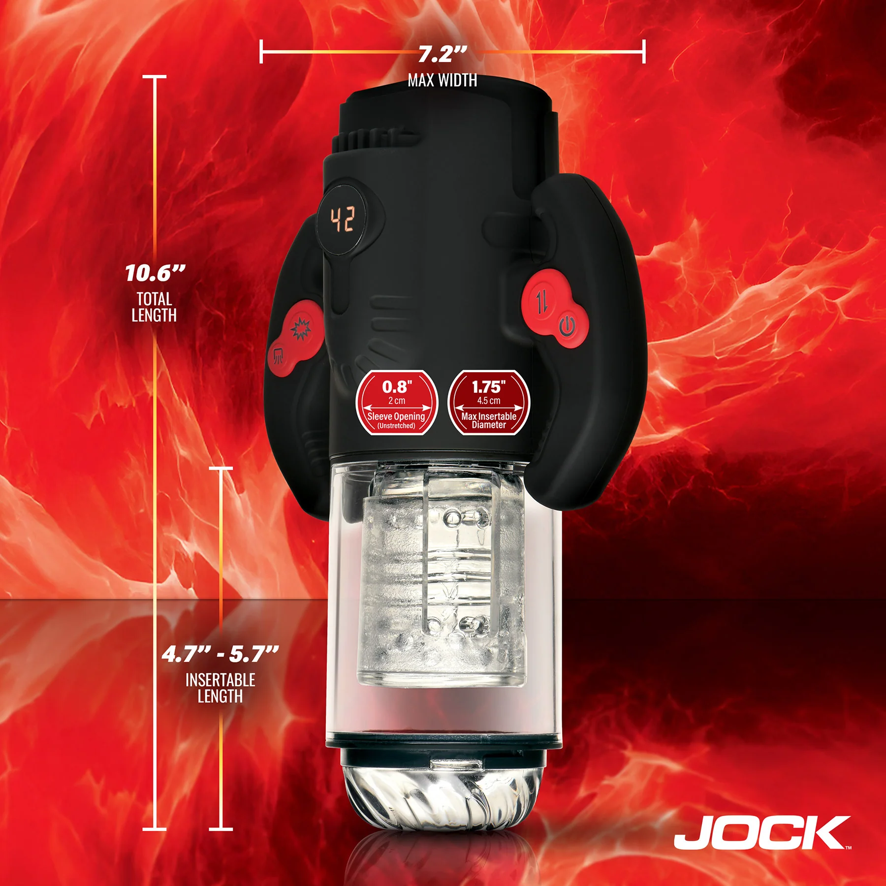 Jock Turbo Max Spinning, Thrusting, & Sucking Rechargeable Penis Masturbator - Image 11