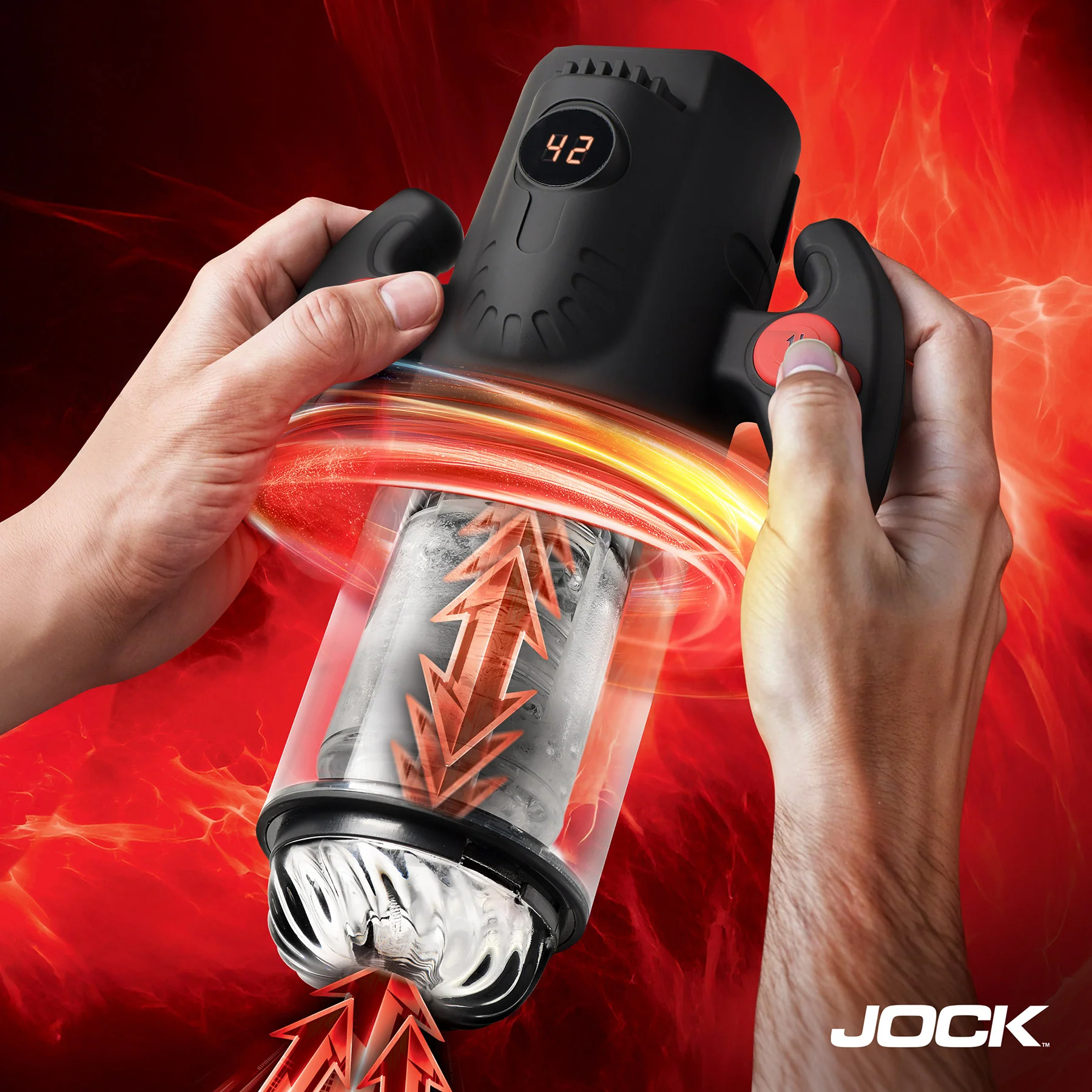 Jock Turbo Max Spinning, Thrusting, & Sucking Rechargeable Penis Masturbator - Image 8