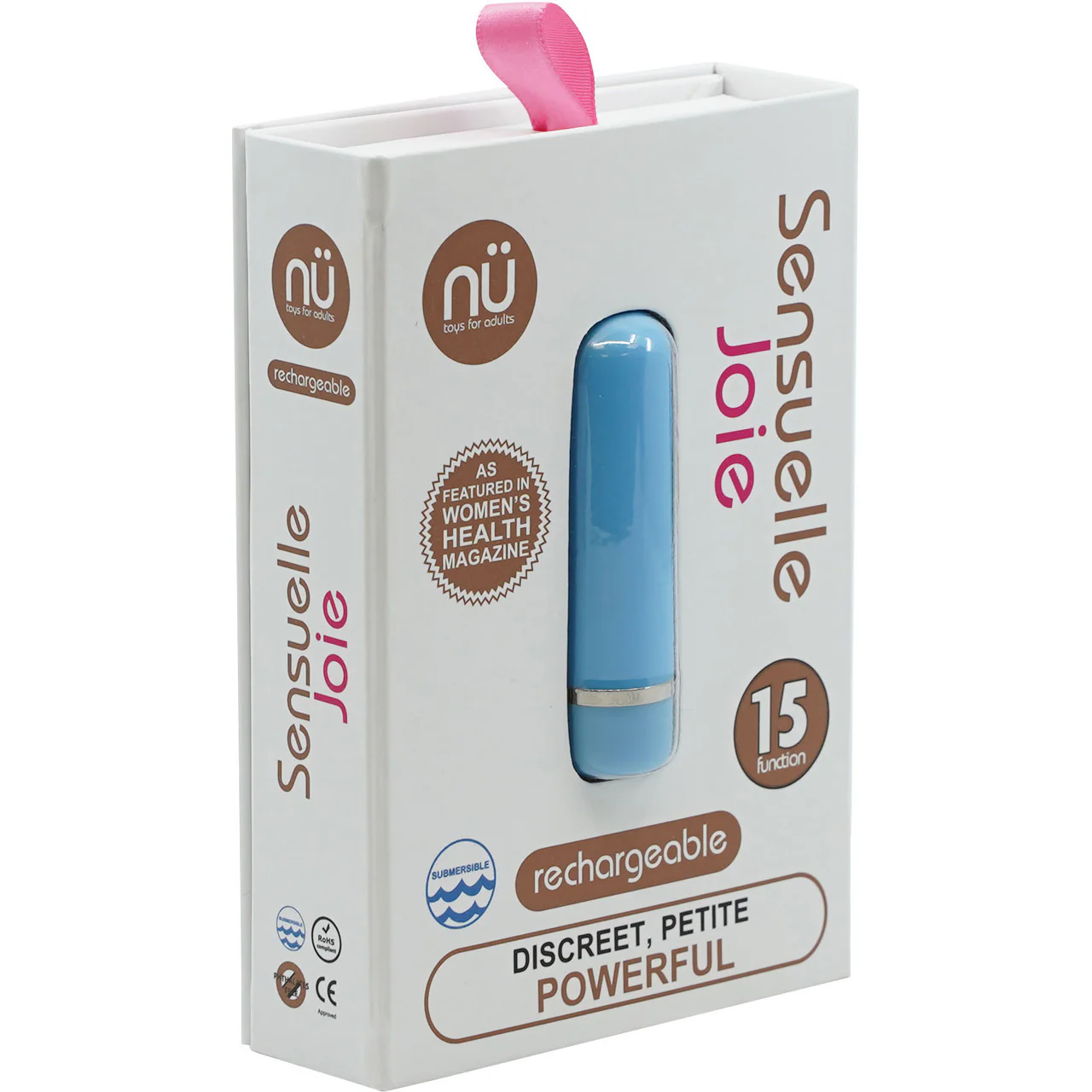 Joie 15 Function Rechargeable Silicone Waterproof Vibrating Bullet By Nu Sensuelle - Blue - Image 2