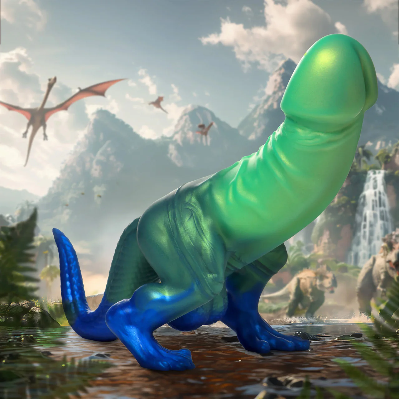 Jurassic Cock 10" Dinosaur Silicone Dildo By Creature Cocks - Image 15