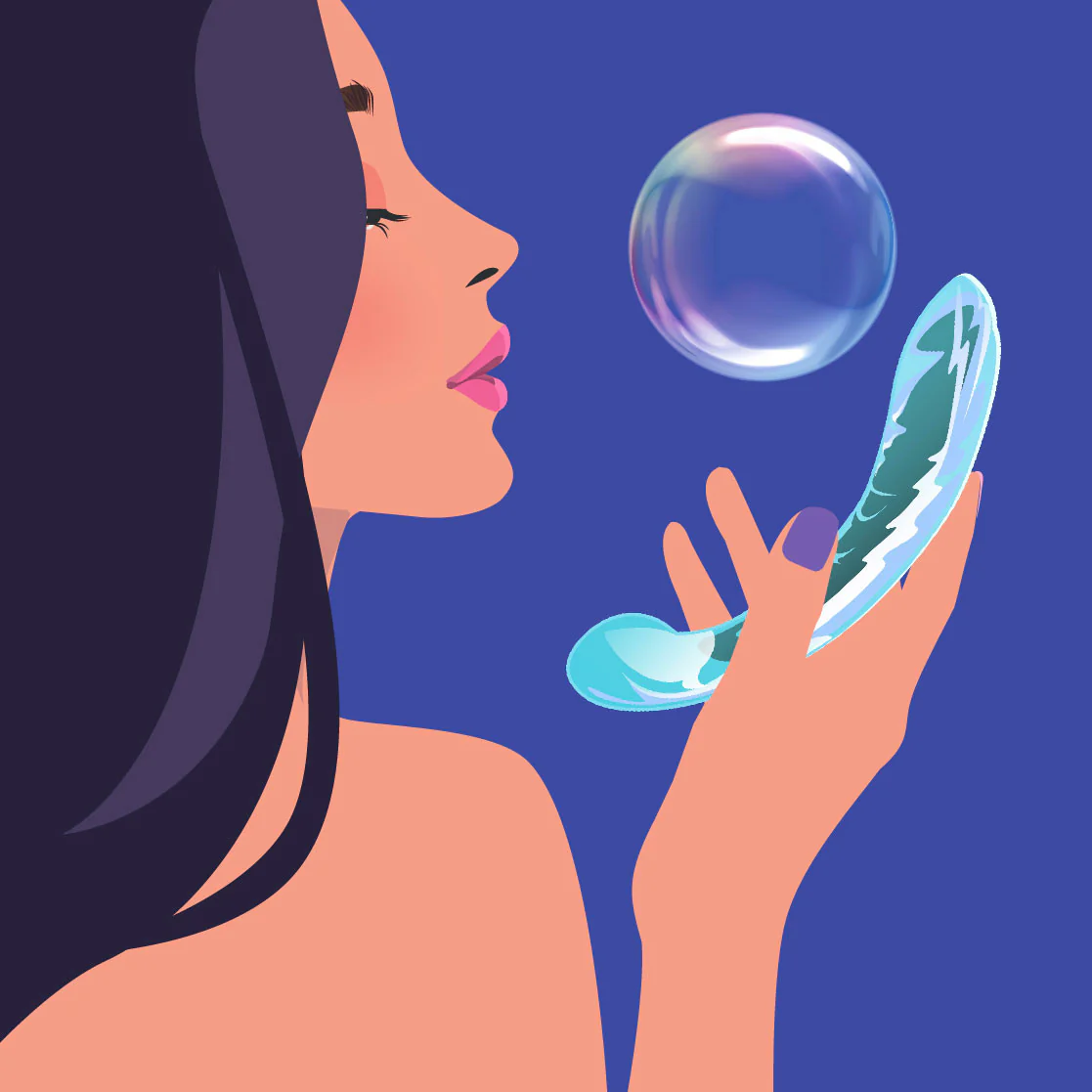 Kalii 7" Glass G-Spot Dildo By Biird - Image 8