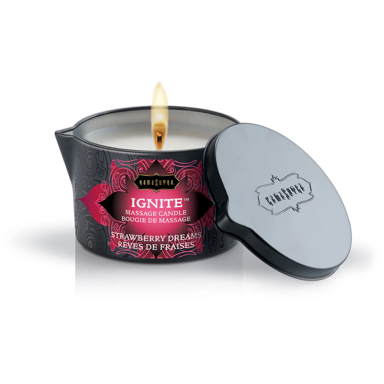 Kama Sutra Ignite Massage Oil Candle - Strawberry Dreams - 6 oz - Image 2