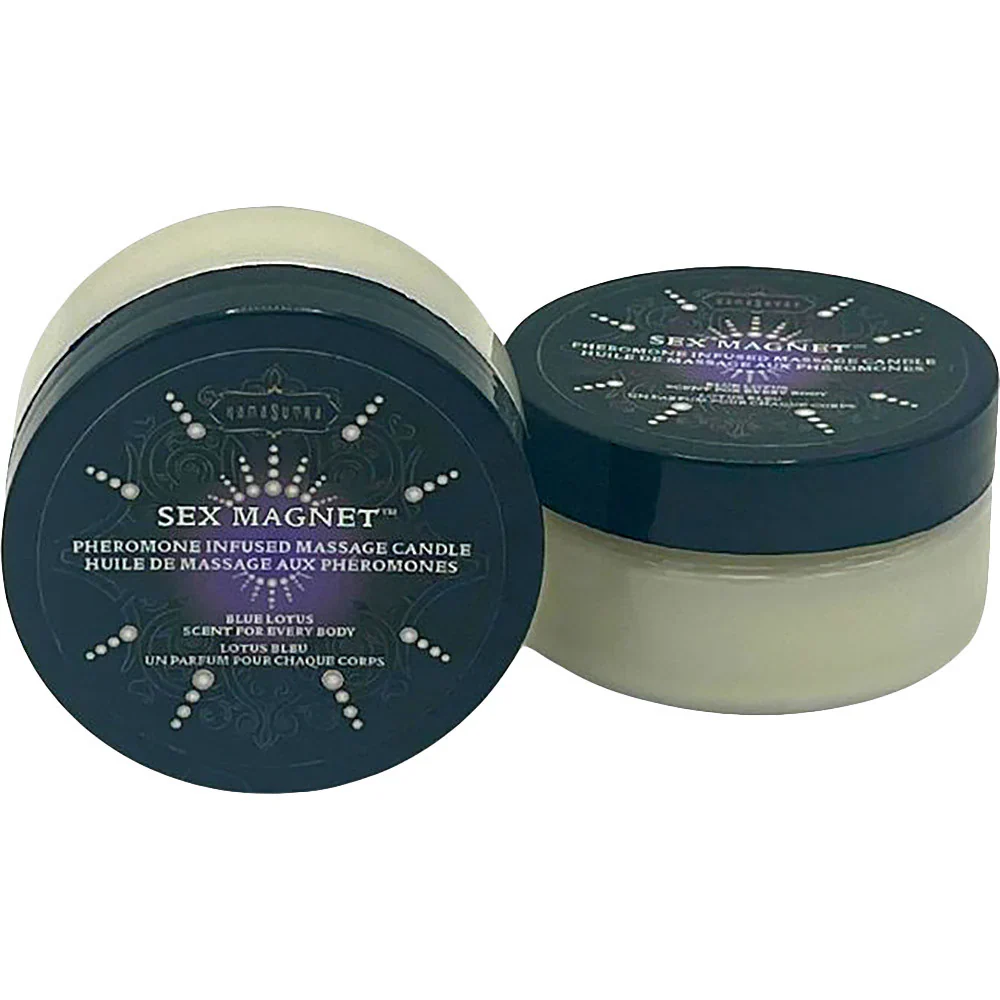 Kama Sutra Sex Magnet Pheromone Massage Candle - Blue Lotus - Image 4