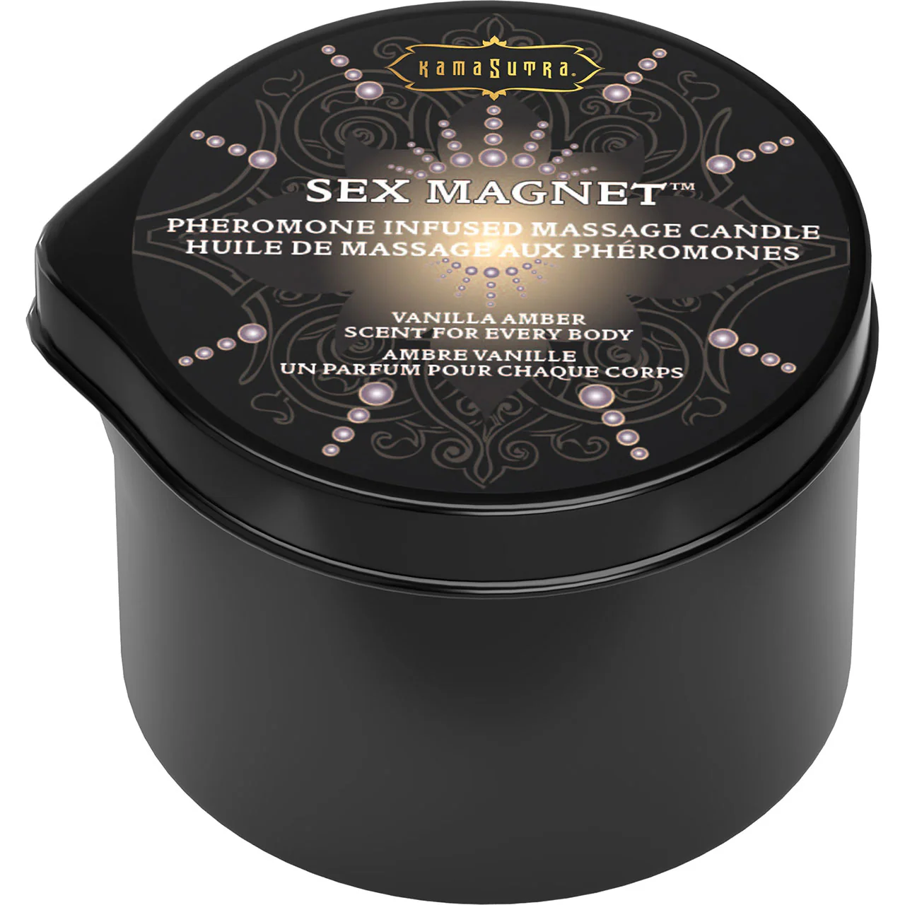 Kama Sutra Sex Magnet Pheromone Massage Candle - Vanilla Amber - Image 2