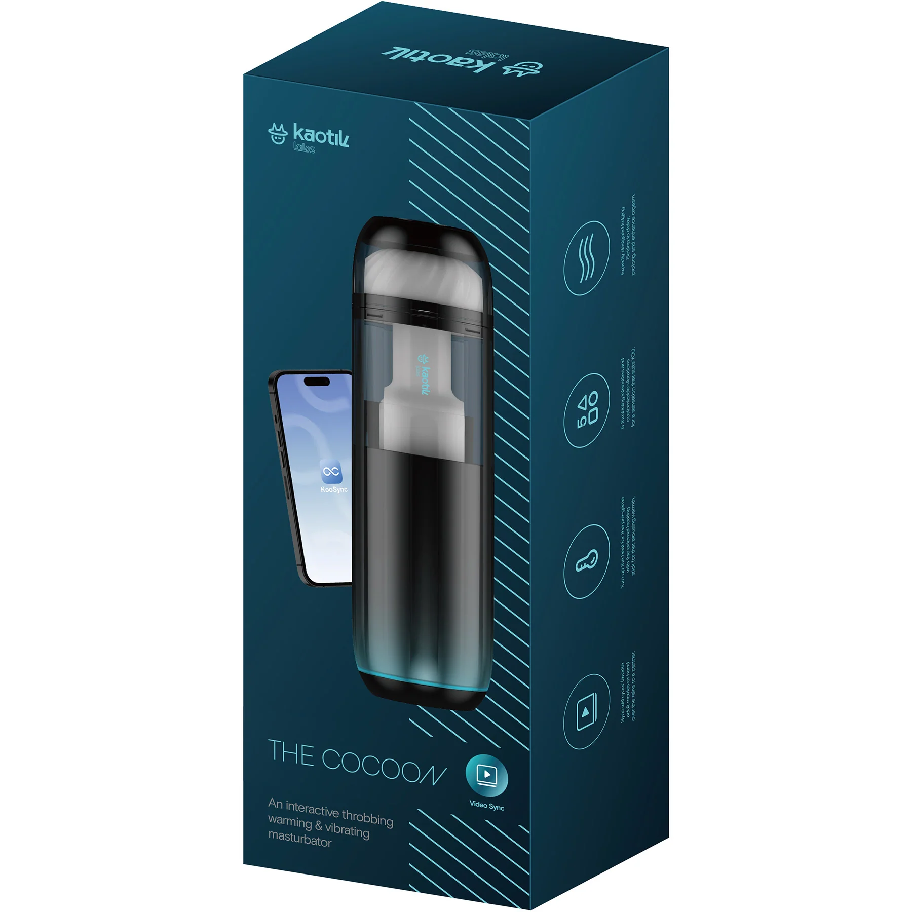Kaotik Labs The Cocoon App Enabled Throbbing Warming Penis Masturbator - Image 19