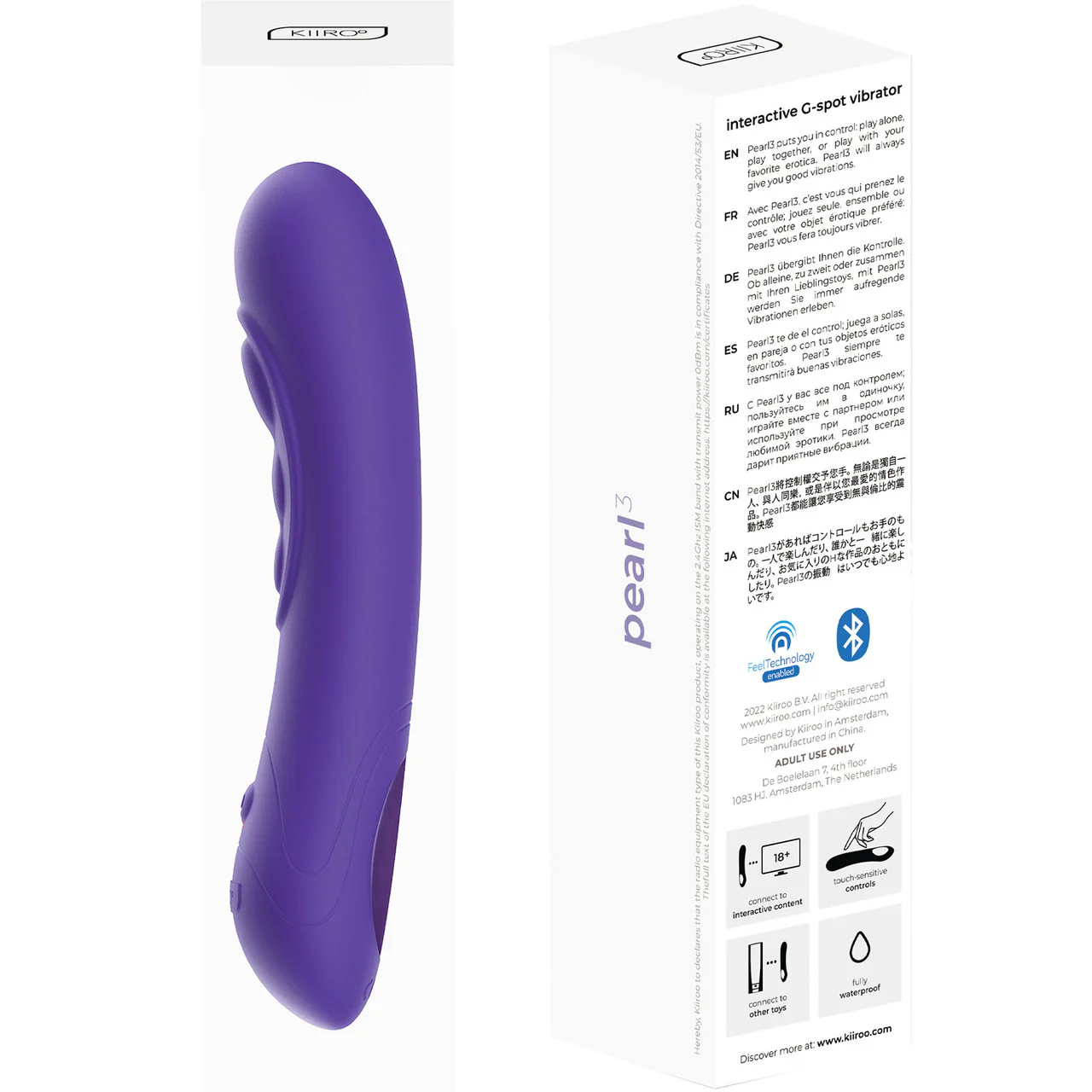 KIIROO Pearl 3 Silicone USB Rechargeable Waterproof Interactive G-Spot Vibrator - Purple - Image 5
