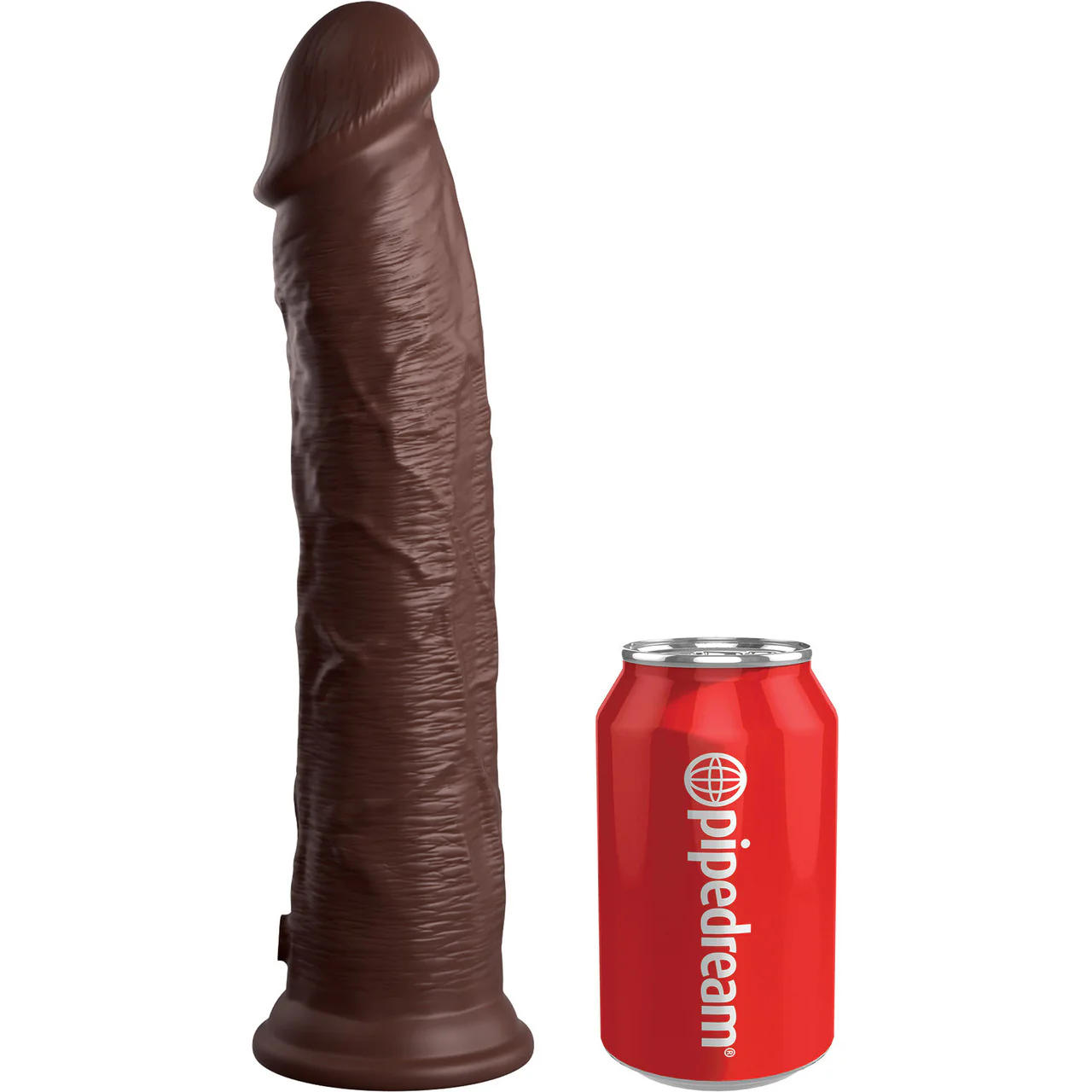 King Cock Elite Dual Density 11" Silicone Suction Cup Dildo - Chocolate - Image 3