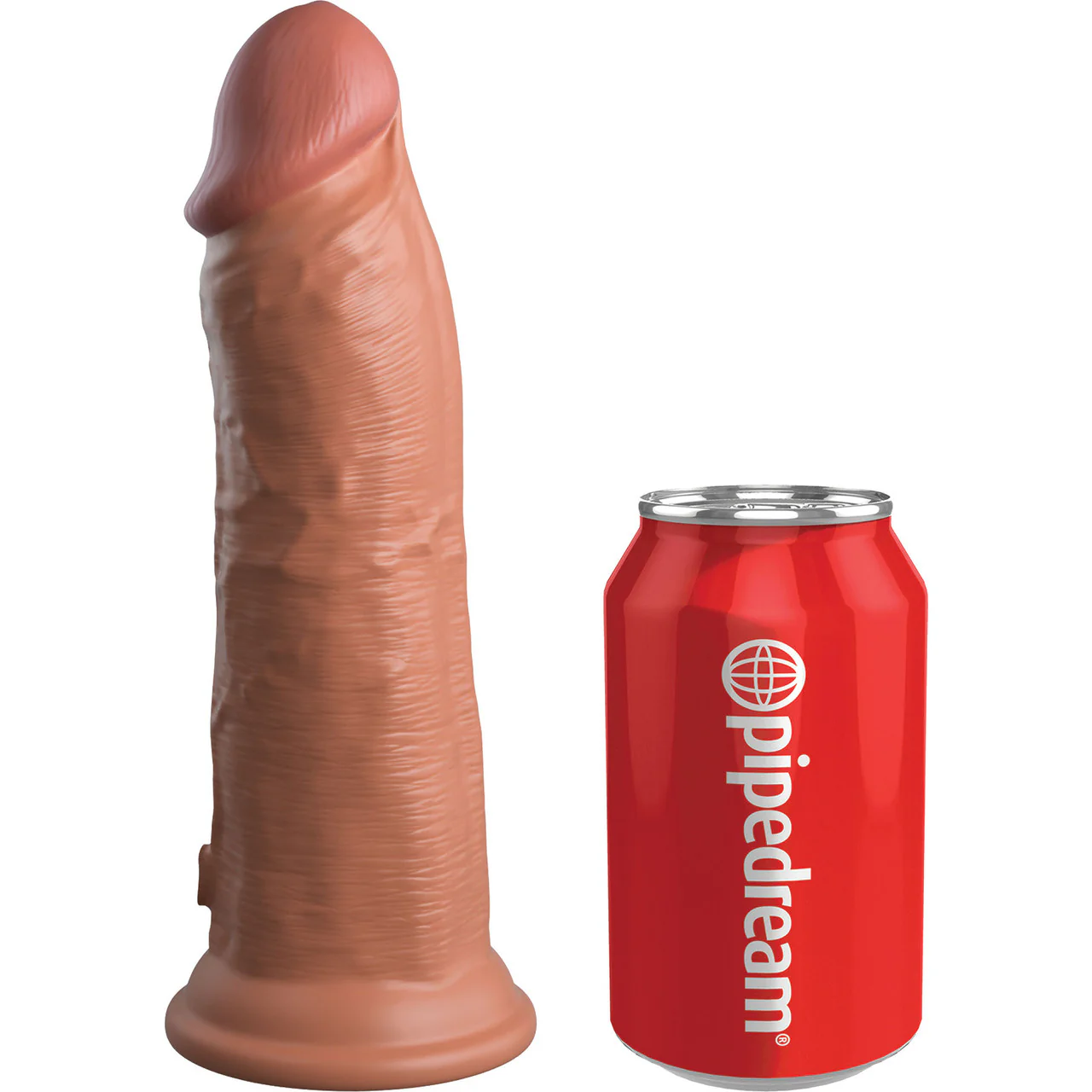 King Cock Elite Dual Density 8" Silicone Suction Cup Dildo - Caramel - Image 3