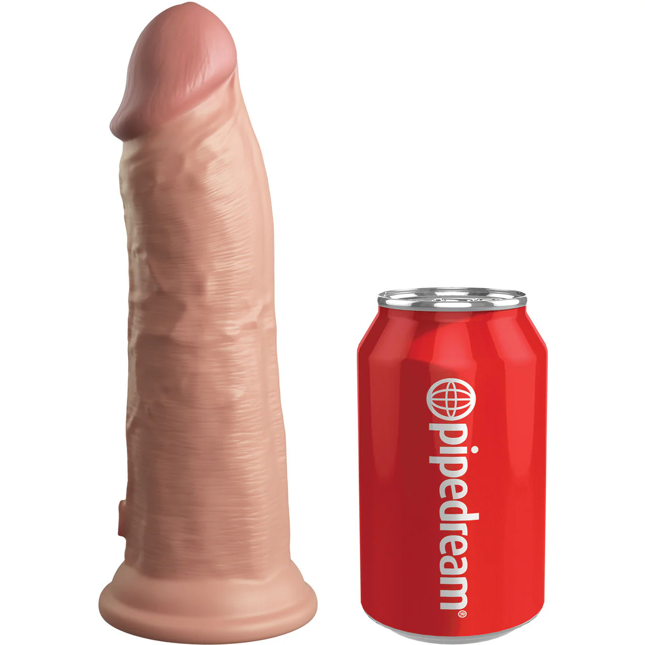 King Cock Elite Dual Density 8" Silicone Suction Cup Dildo - Vanilla - Image 3
