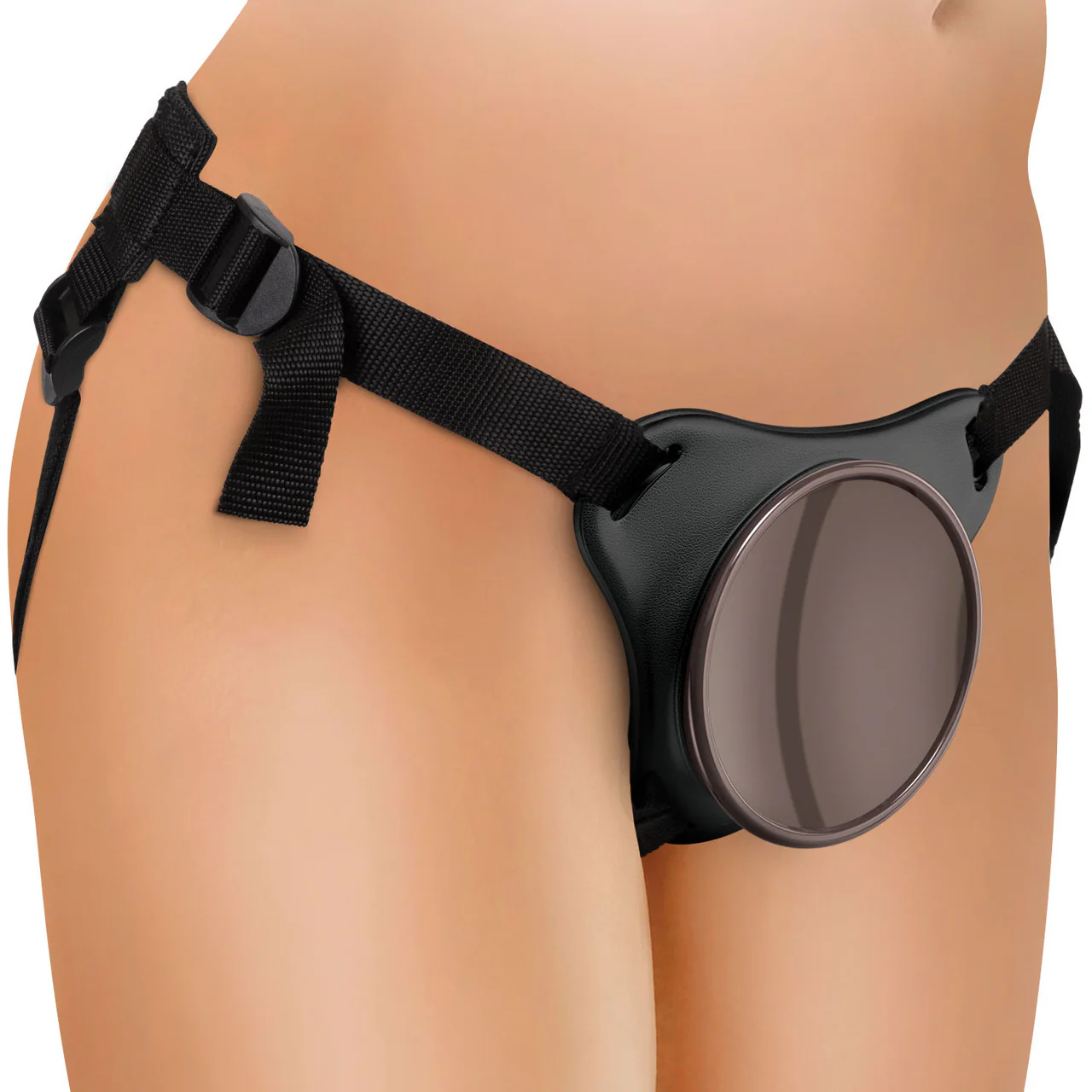 King Cock Elite Ultimate Vibrating Body Dock Strap-On Kit With Swinging Crown Jewels & Silicone 7 Inch Dildo - Vanilla - Image 4