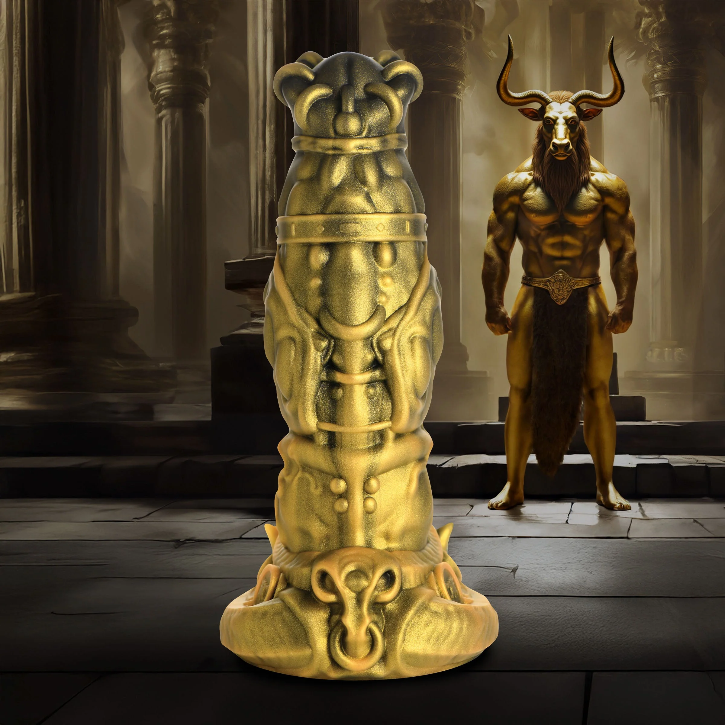 King Minotaur 9.3" Silicone Suction Cup Dildo By Creature Cocks - Image 4