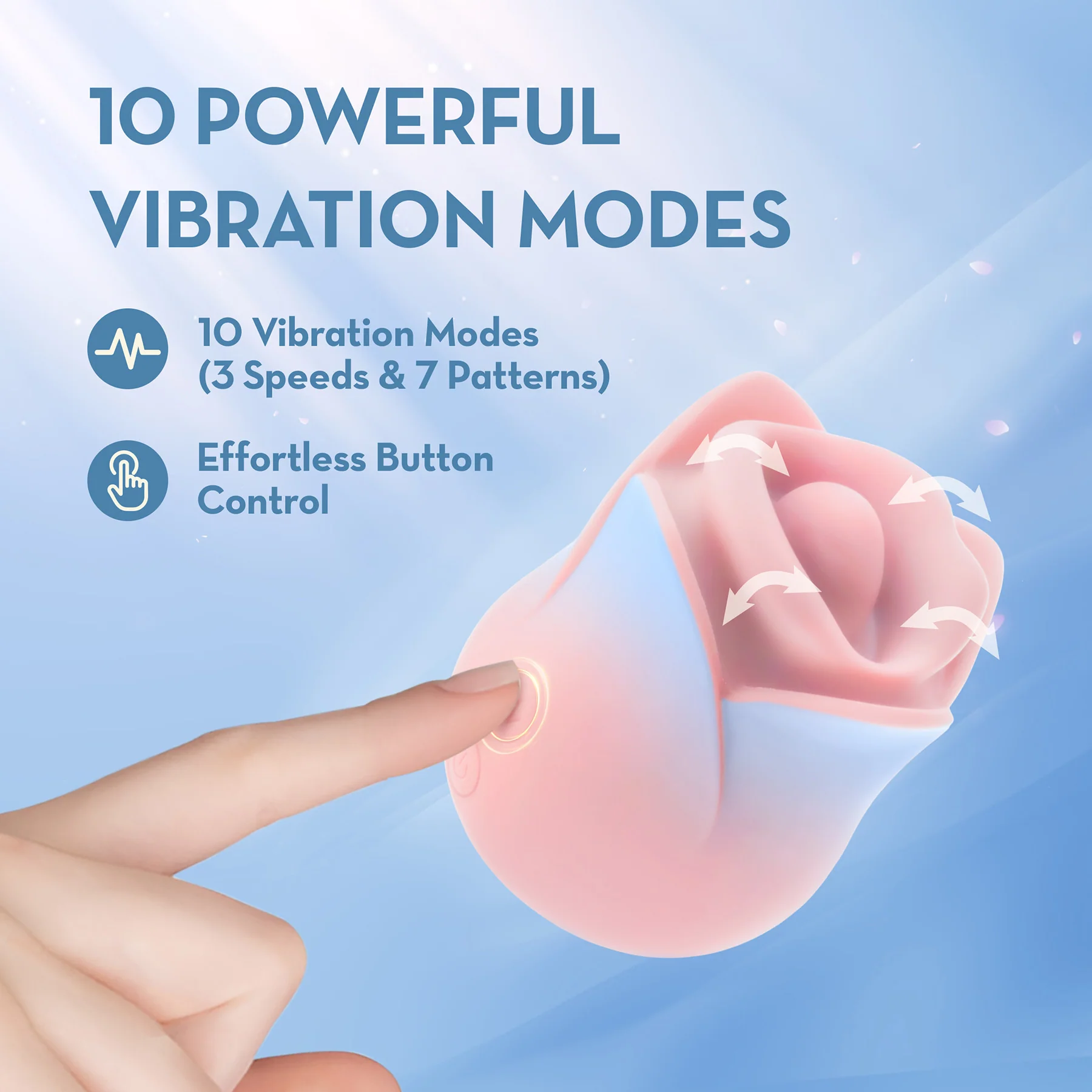 Kissing Rose Rechargeable Silicone Clitoral Stimulator By Blush - Image 4