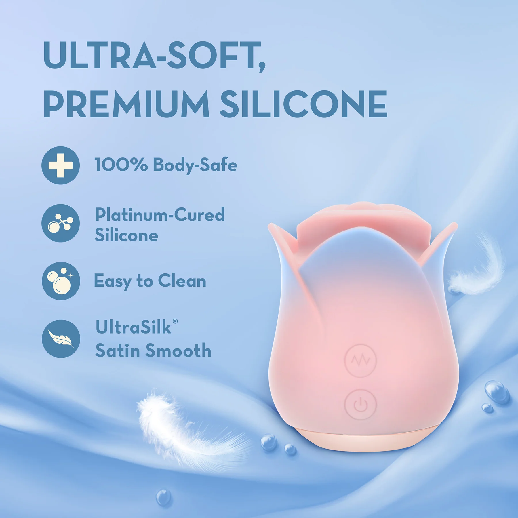 Kissing Rose Rechargeable Silicone Clitoral Stimulator By Blush - Image 6