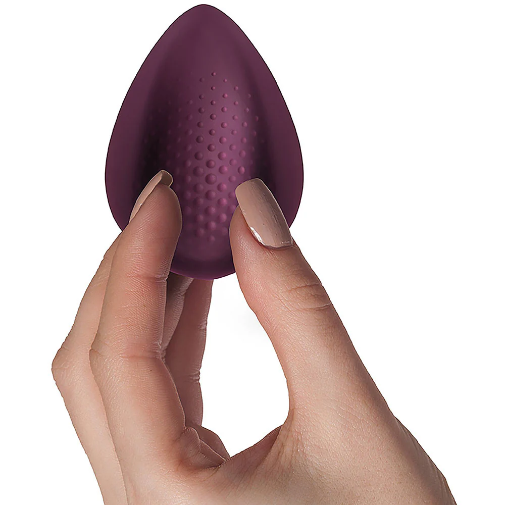 Knickerbocker Glory Rechargeable Silicone Clitoral Stimulator With Remote By Rocks-Off - Burgundy - Image 2