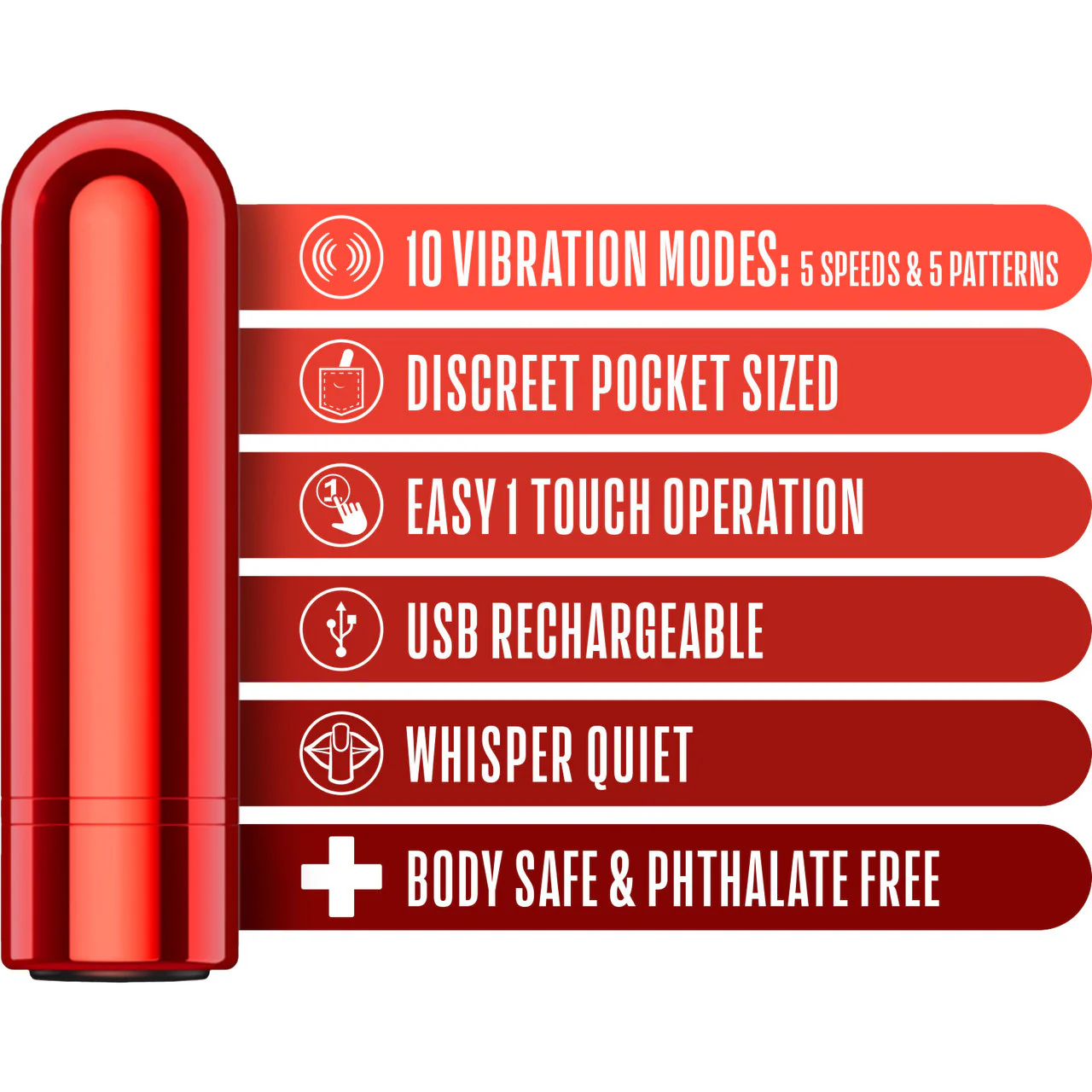 Kool Vibes Rechargeable Mini Bullet Vibrator By Blush - Cherry - Image 4