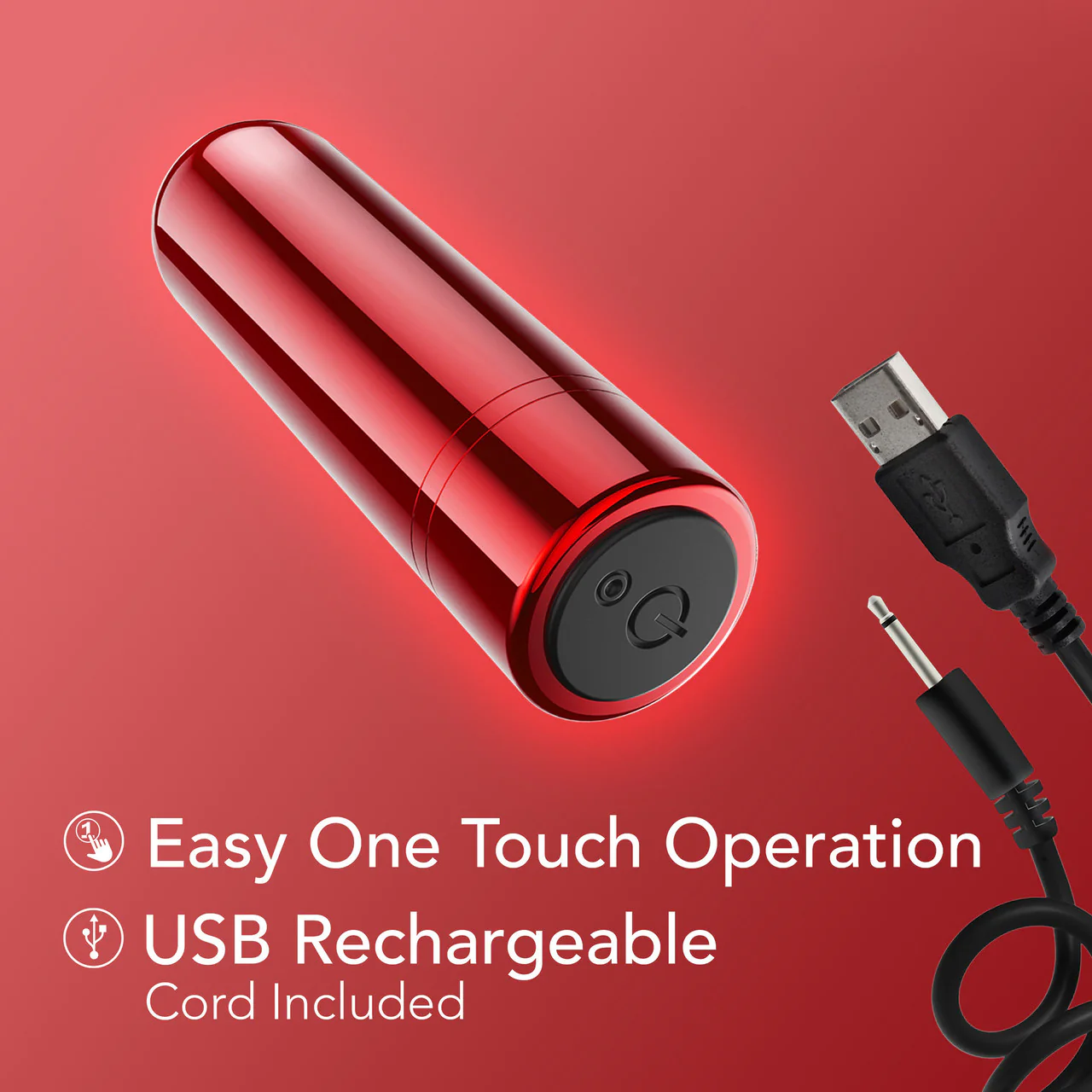 Kool Vibes Rechargeable Mini Bullet Vibrator By Blush - Cherry - Image 7