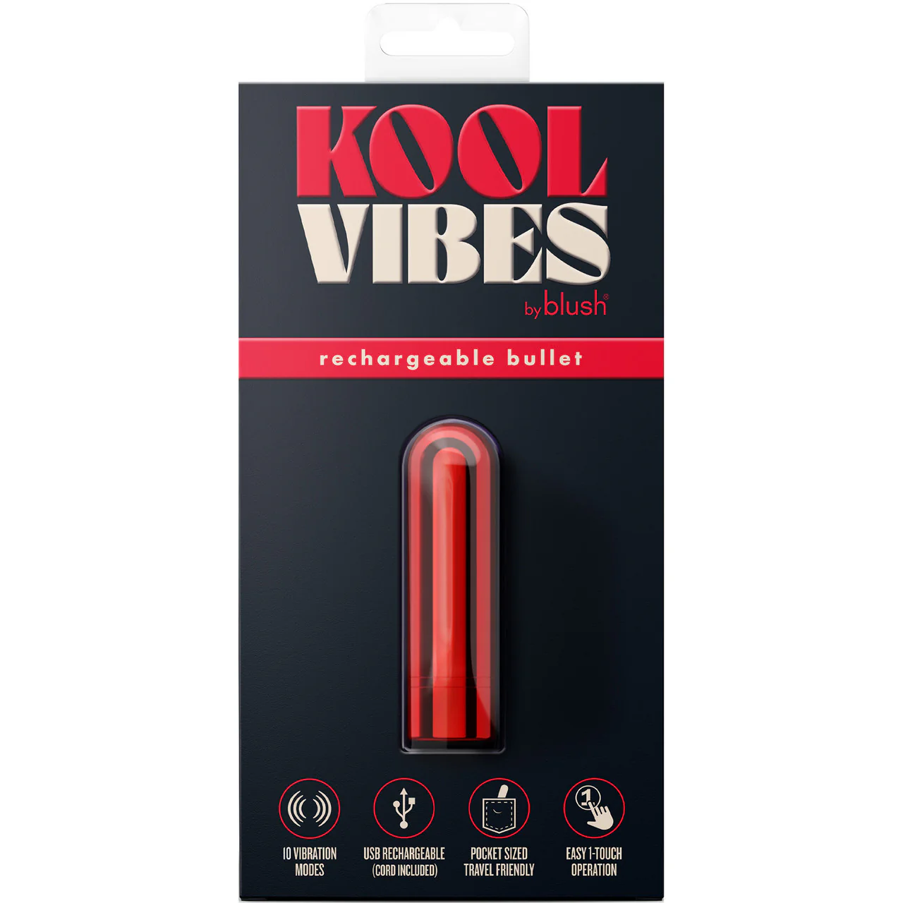 Kool Vibes Rechargeable Mini Bullet Vibrator By Blush - Cherry - Image 9