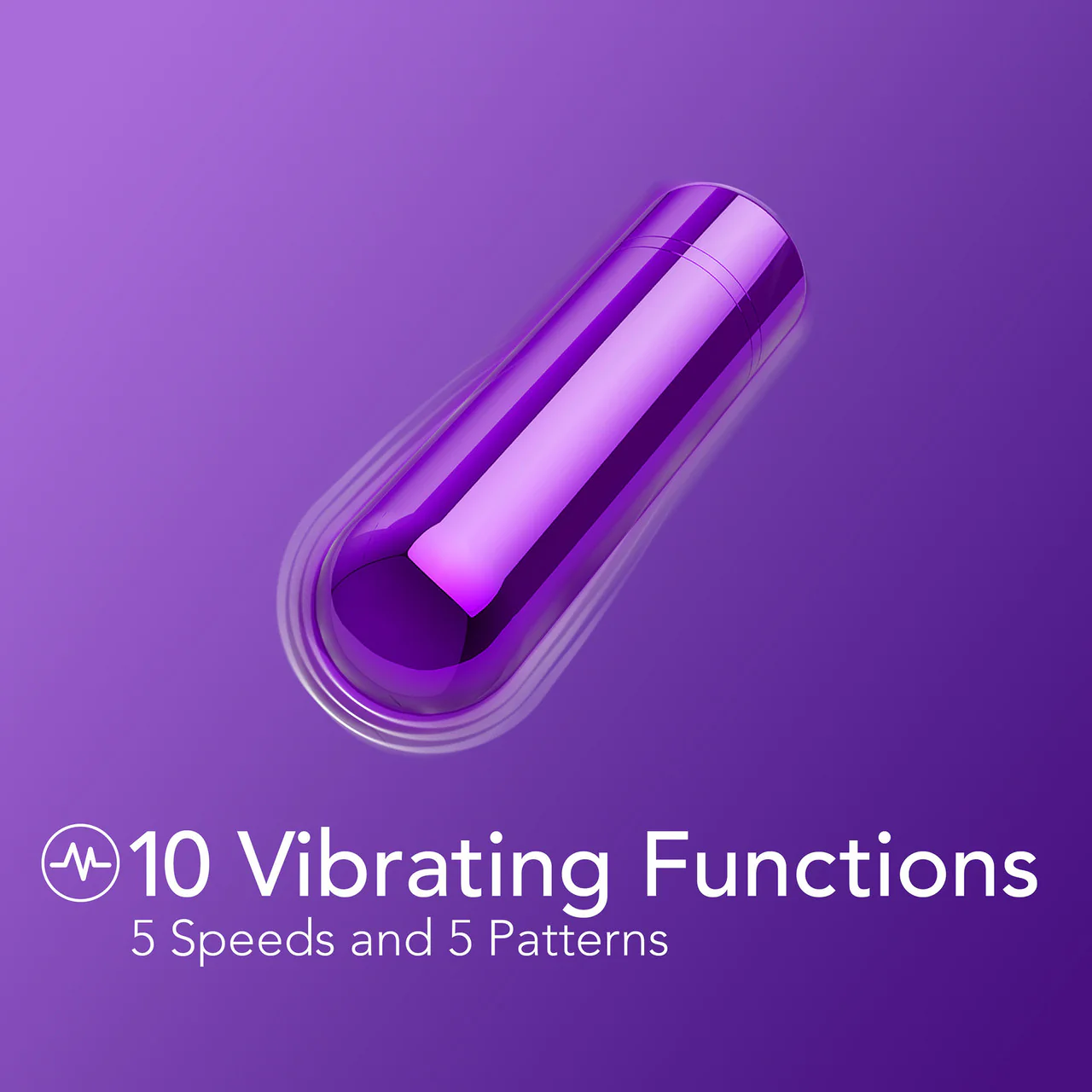 Kool Vibes Rechargeable Mini Bullet Vibrator By Blush - Grape - Image 5