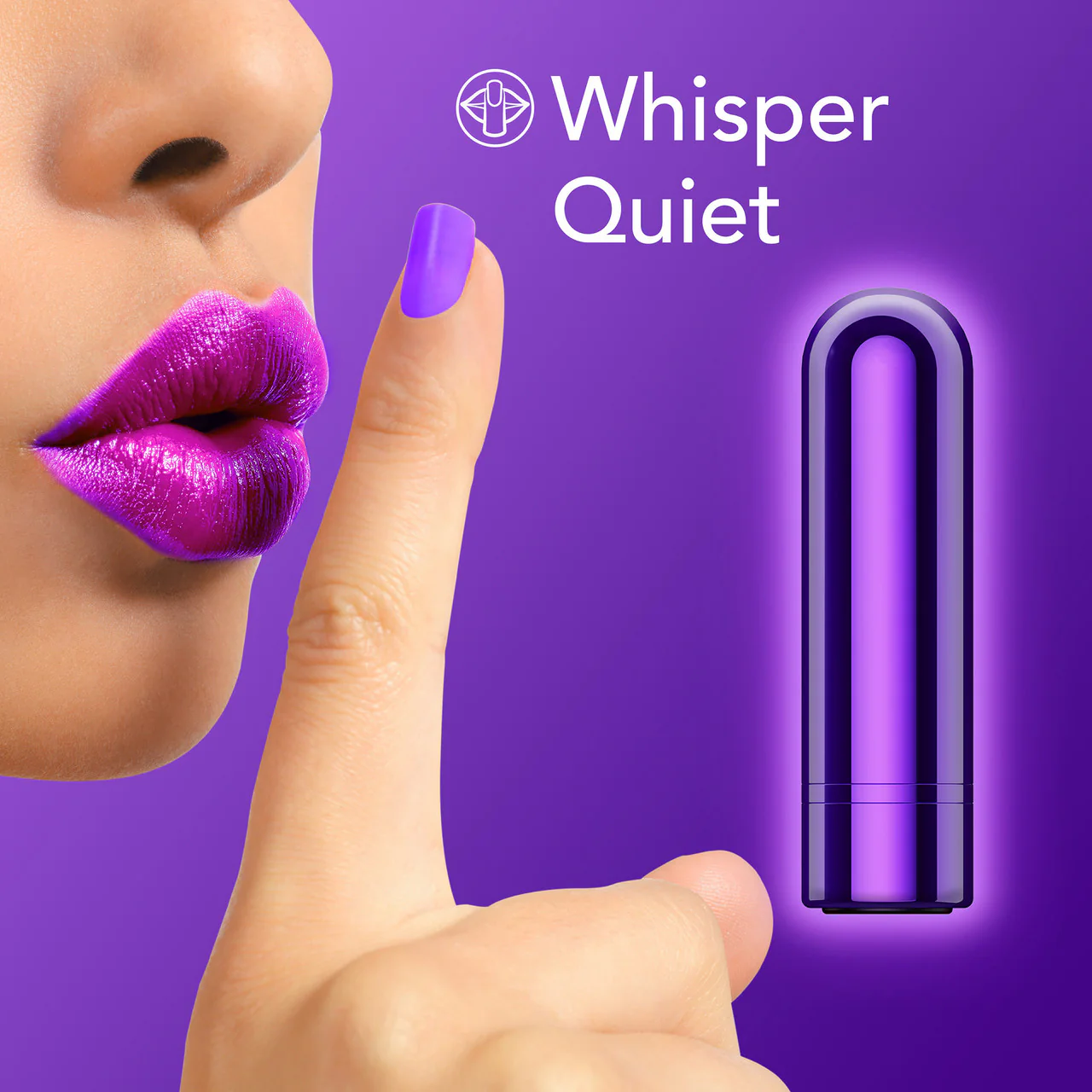 Kool Vibes Rechargeable Mini Bullet Vibrator By Blush - Grape - Image 6