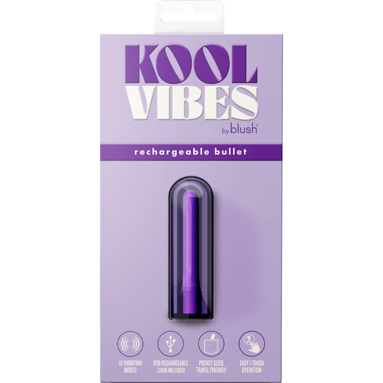 Kool Vibes Rechargeable Mini Bullet Vibrator By Blush - Grape - Image 9