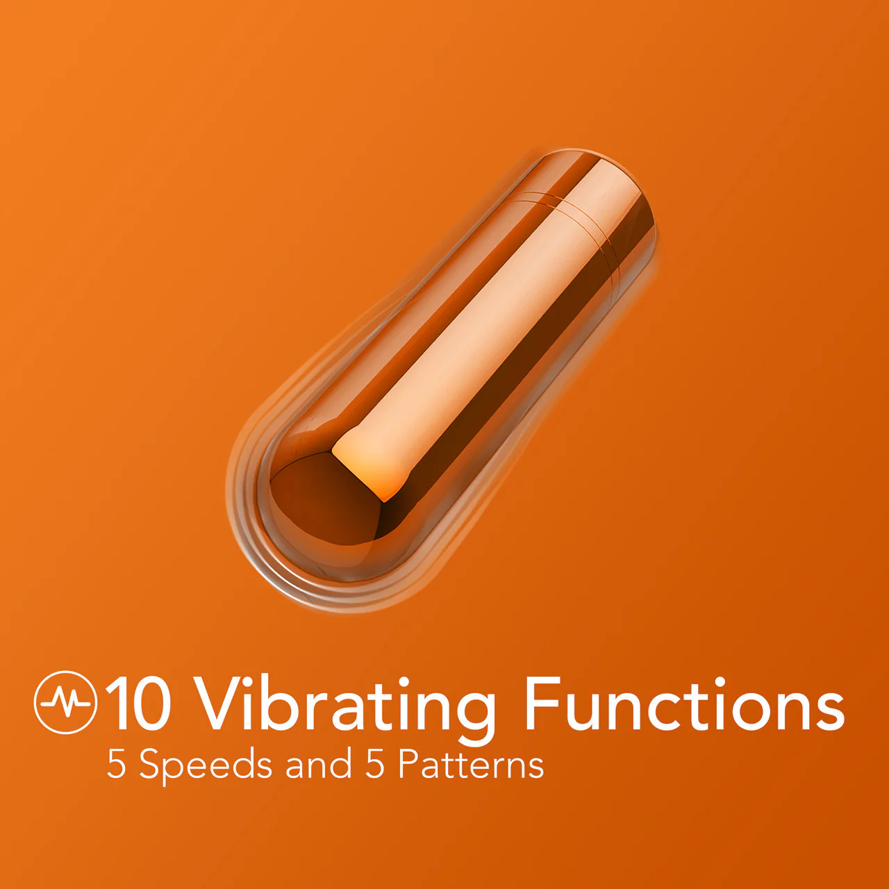 Kool Vibes Rechargeable Mini Bullet Vibrator By Blush - Tangerine - Image 5
