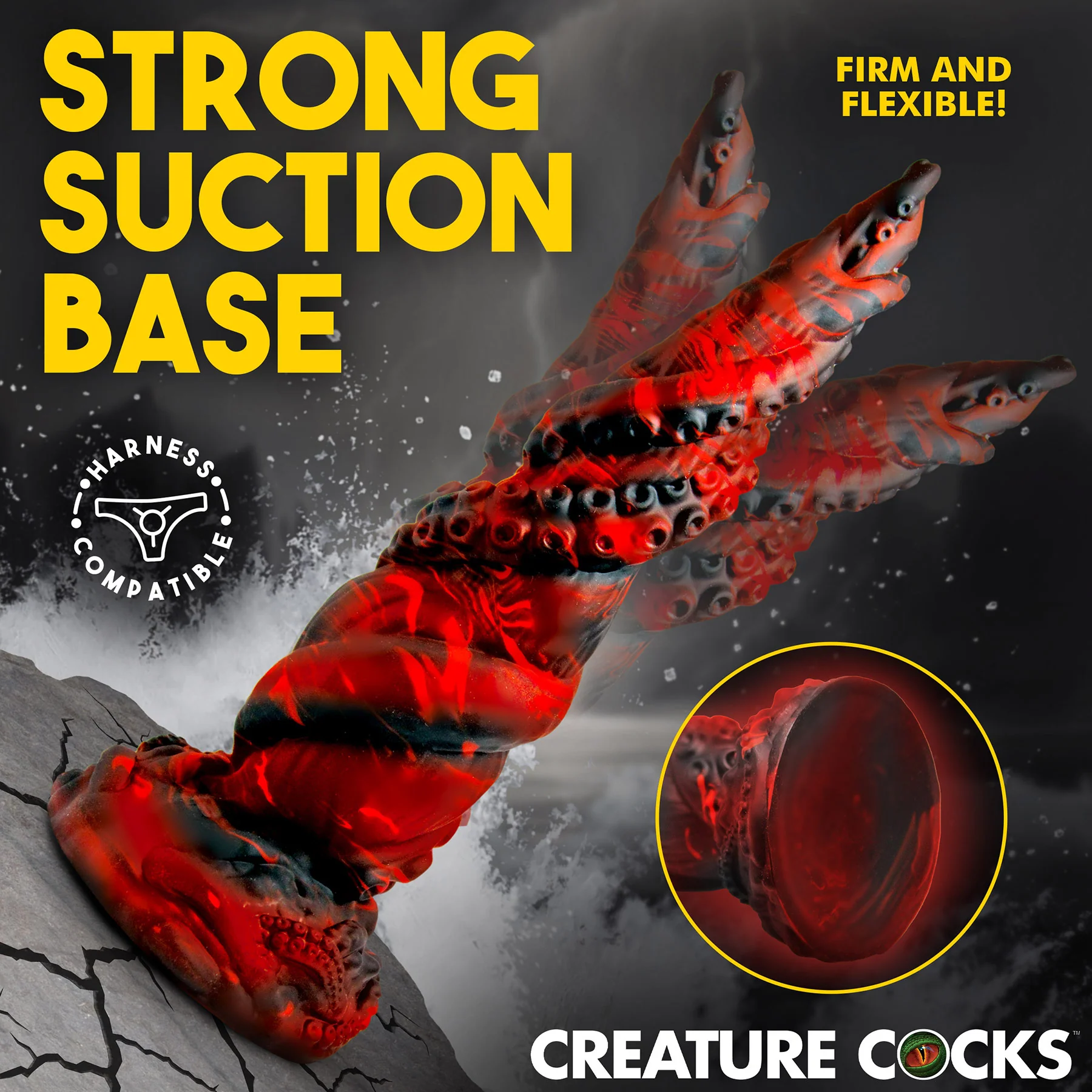 Kraken Spawn Tentacle 9.5" Silicone Suction Cup Dildo By Creature Cocks - Image 4