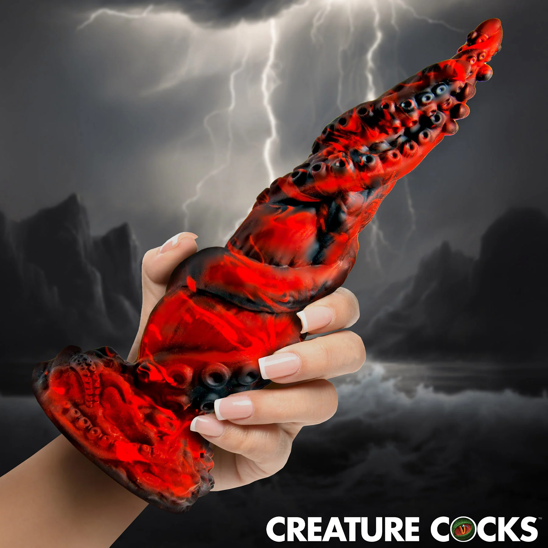 Kraken Spawn Tentacle 9.5" Silicone Suction Cup Dildo By Creature Cocks - Image 6
