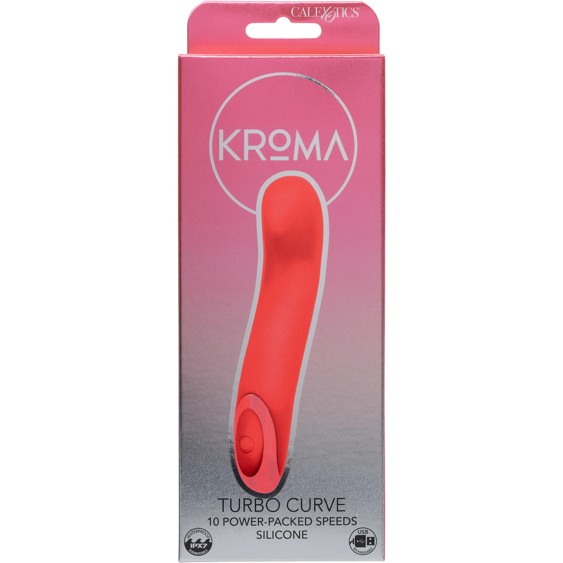 Kroma Turbo Curve Rechargeable Silicone Vibrator By CalExotics - Image 8