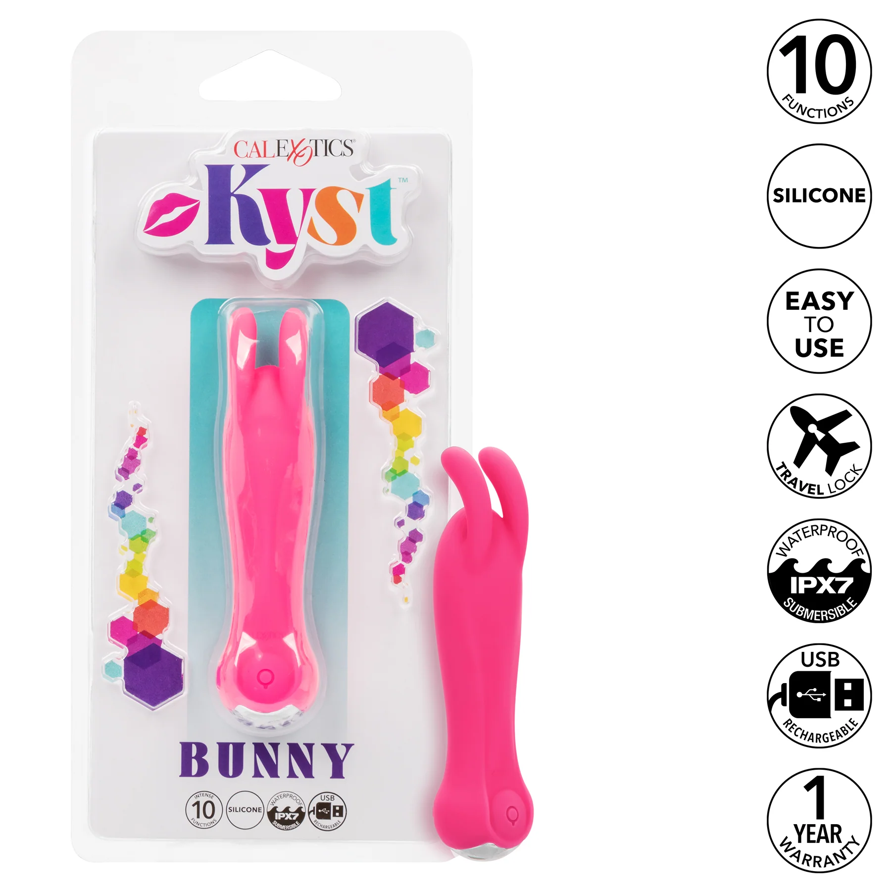 Kyst™ Bunny Rechargeable Silicone Waterproof Bullet Vibrator - Image 9