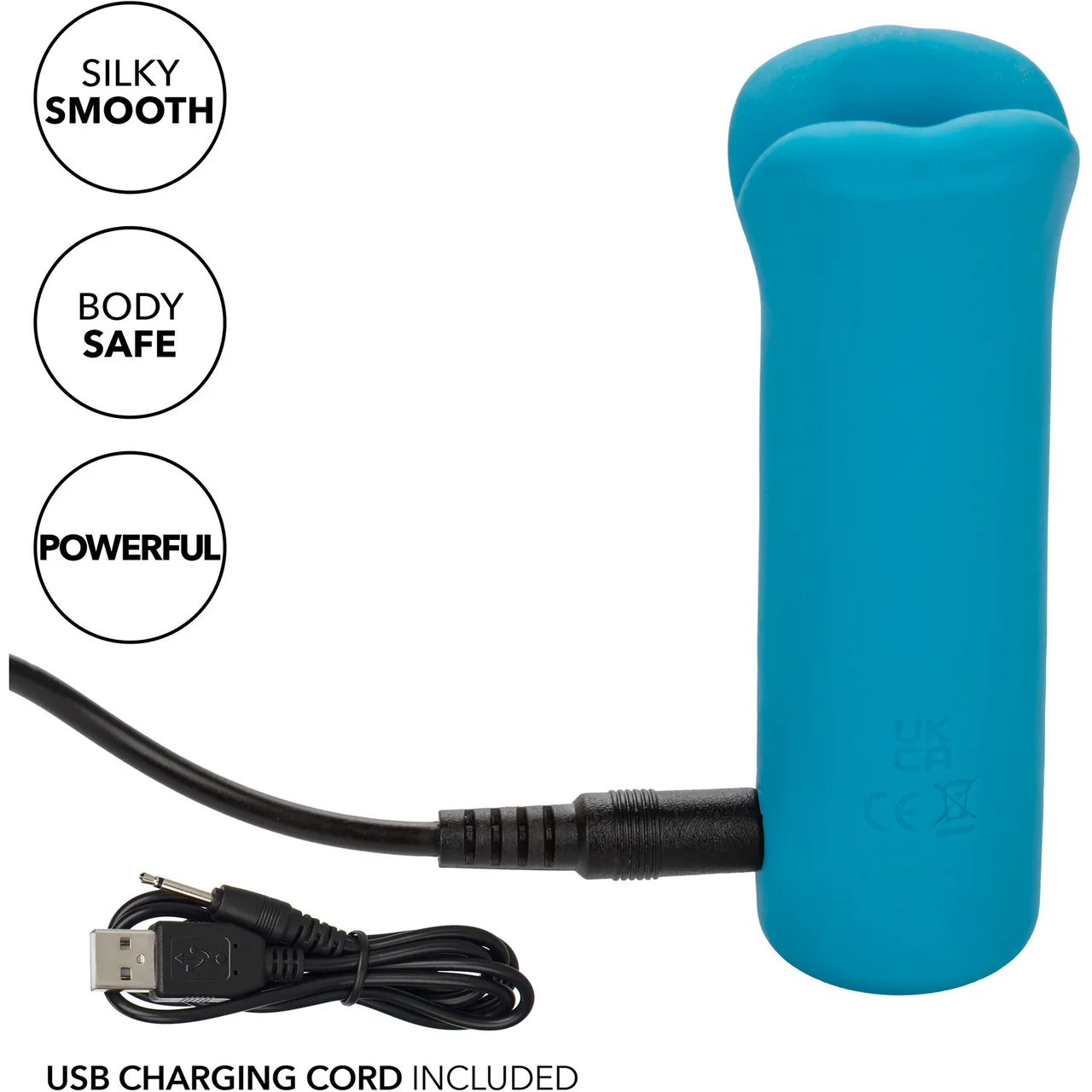 Kyst Lips Powerful Waterproof Rechargeable Bullet Vibrator By CalExotics - Blue - Image 9