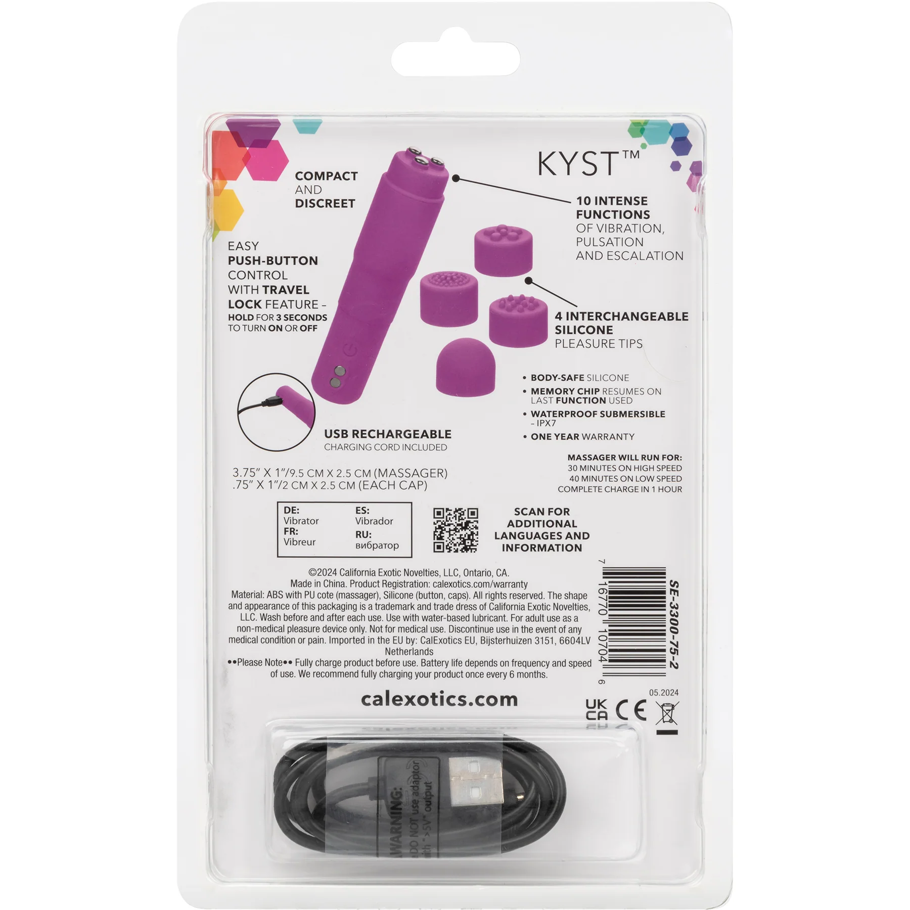 Kyst™ Mega-Mite™ Rechargeable Silicone Bullet With 4 Pleasure Tips - Image 23
