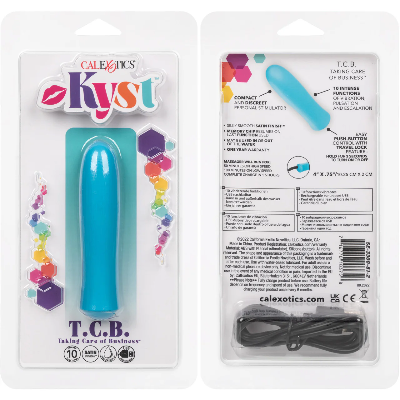 Kyst T.C.B. Taking Care of Business Powerful Waterproof Rechargeable Bullet Vibrator By CalExotics - Blue - Image 9