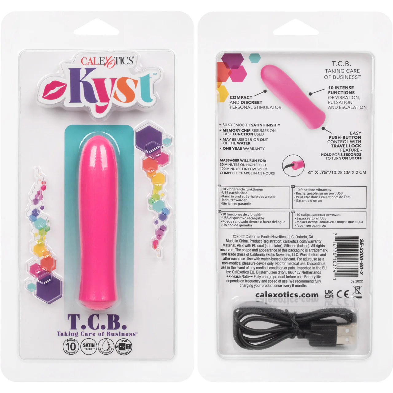 Kyst T.C.B. Taking Care of Business Powerful Waterproof Rechargeable Bullet Vibrator By CalExotics - Pink - Image 9