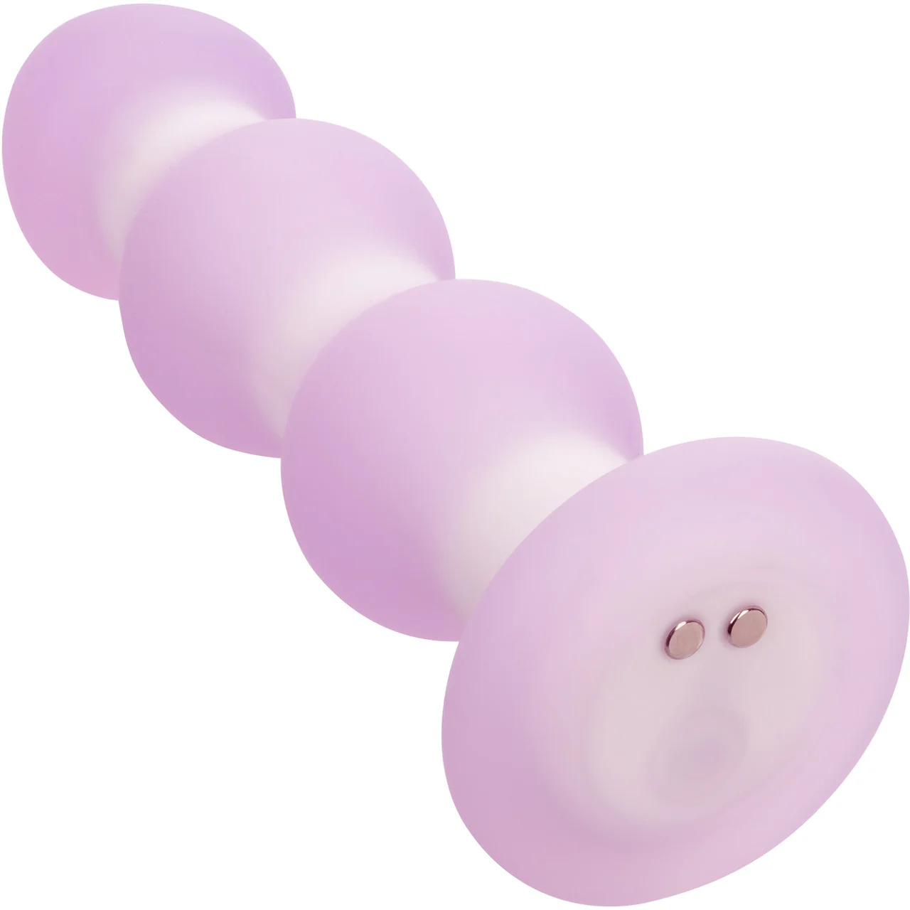 Lavender Haze Beaded Probe Rechargeable Waterproof Silicone Vibrating Butt Plug By CalExotics - Image 4