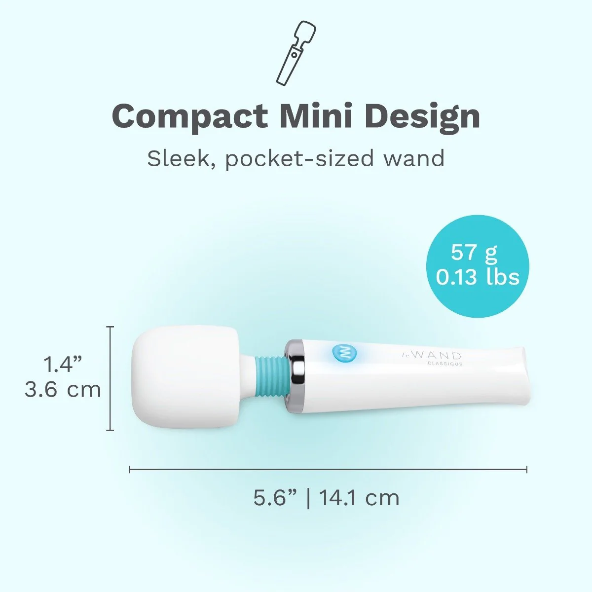 Le Wand Classique Mini Rechargeable Vibrating Massager - Image 2