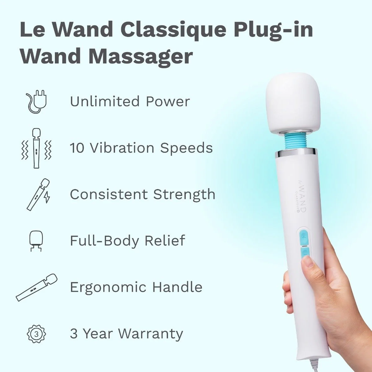 Le Wand Classique Plug-In Original Full-Body Vibrating Massager - Image 14