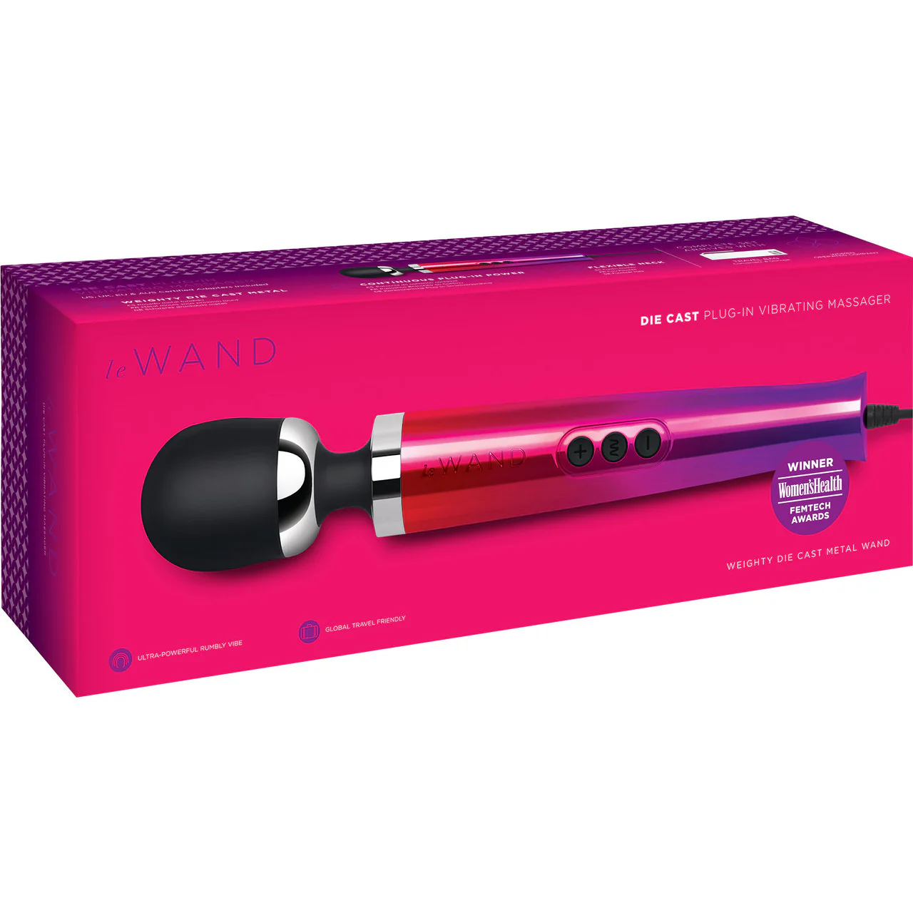 Le Wand Die Cast Plug-In Vibrating Body Massager - Ombre - Image 8