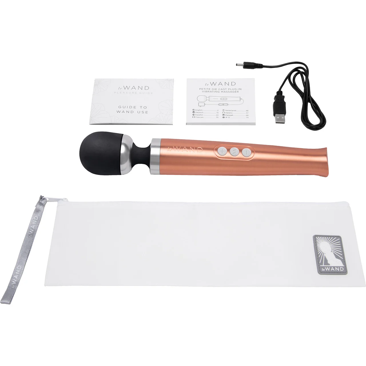 Le Wand Die Cast Rechargeable Vibrating Body Massager - Rose Gold - Image 5