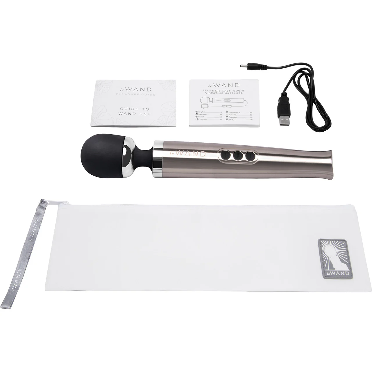 Le Wand Die Cast Rechargeable Vibrating Body Massager - Silver - Image 5