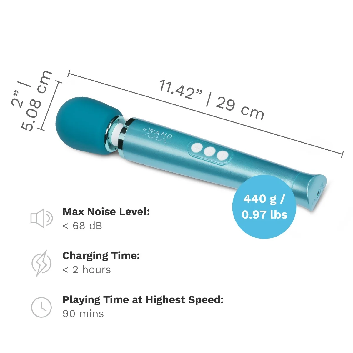 Le Wand Dive Submersible Rechargeable Vibrating Body Massager - Blue - Image 14
