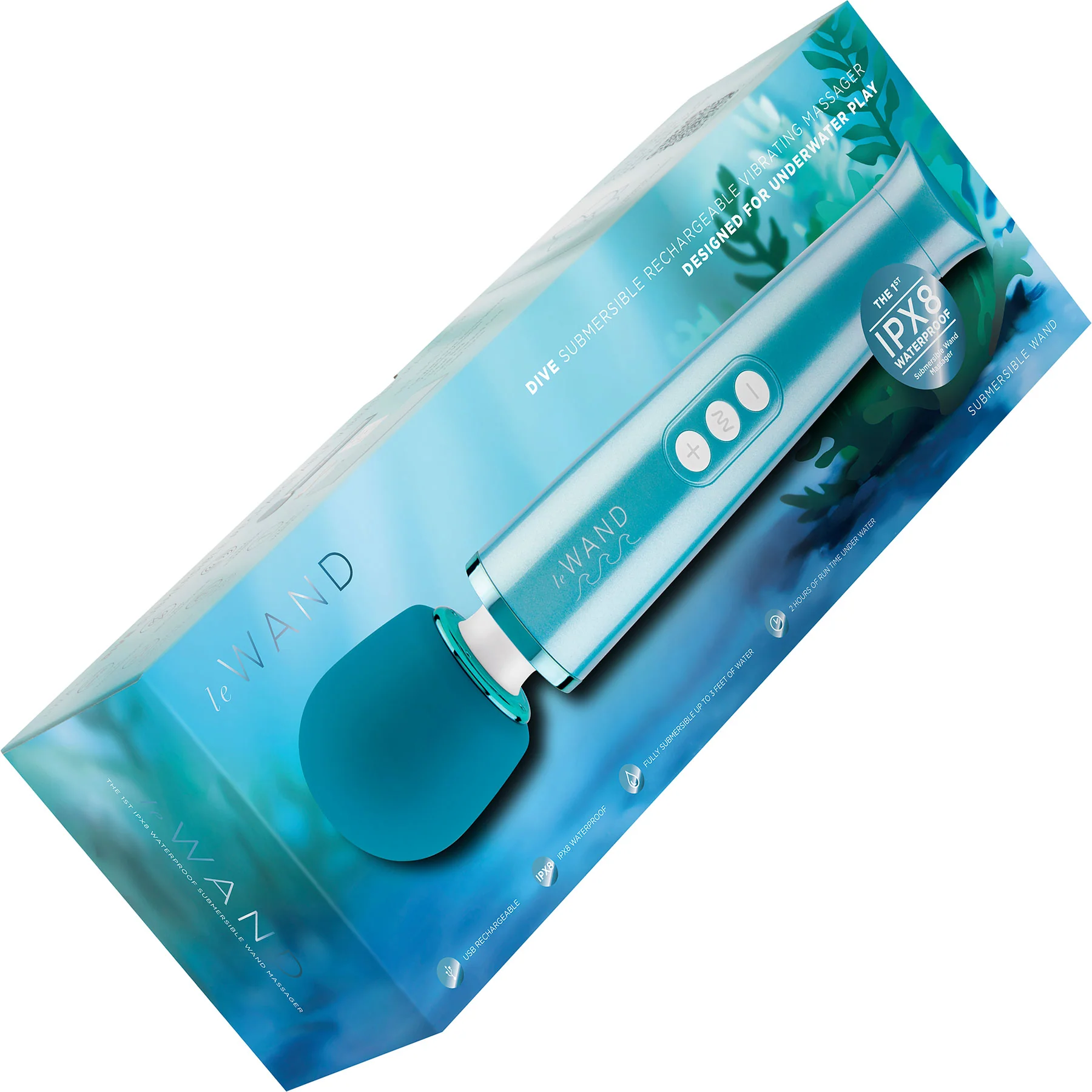 Le Wand Dive Submersible Rechargeable Vibrating Body Massager - Blue - Image 16