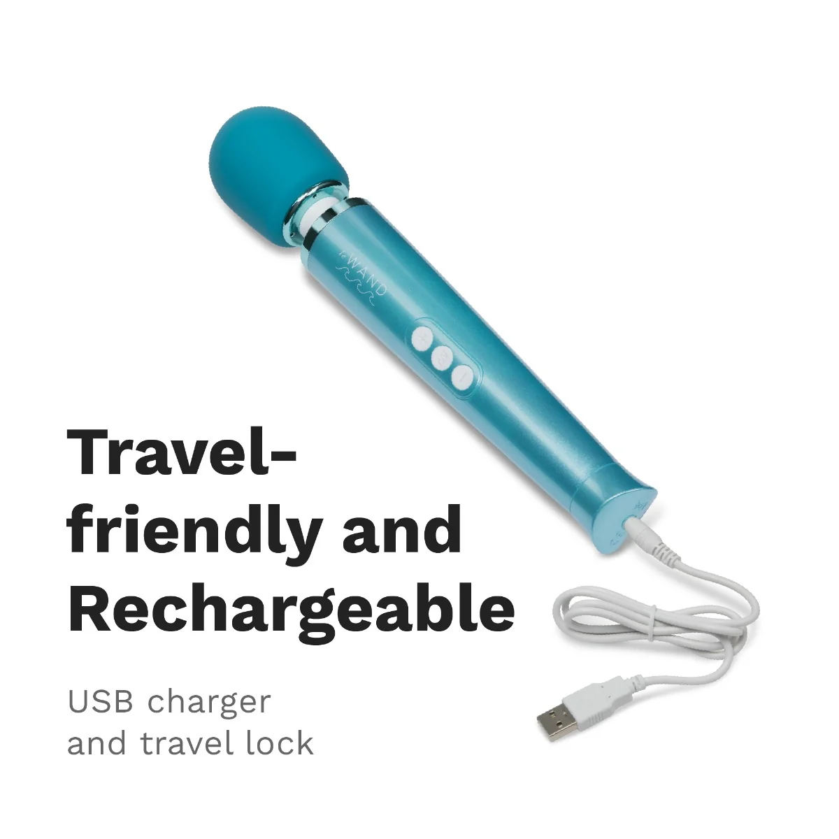 Le Wand Dive Submersible Rechargeable Vibrating Body Massager - Blue - Image 9