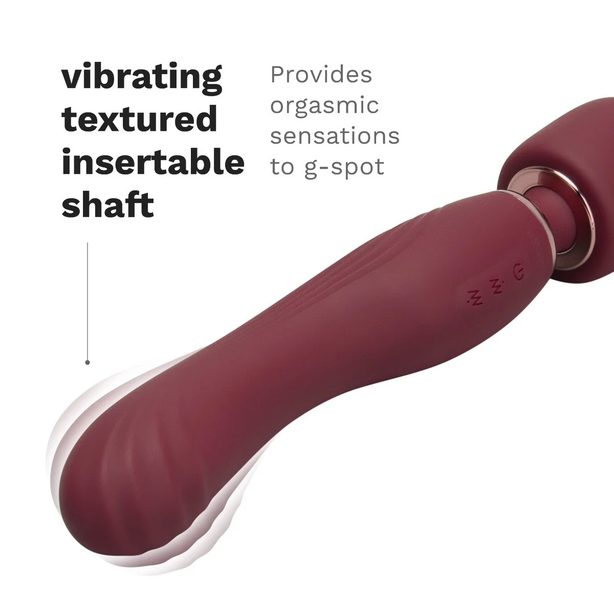 Le Wand Flat Top Fusion G Double-Ended Petite Wand Silicone Vibrator - Image 12