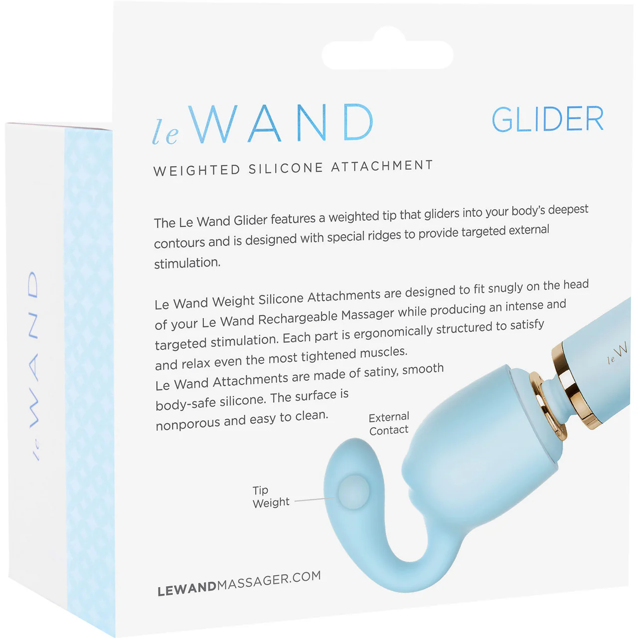 Le Wand Glider Silicone Attachment For The Original Le Wand Massager - Light Blue - Image 6