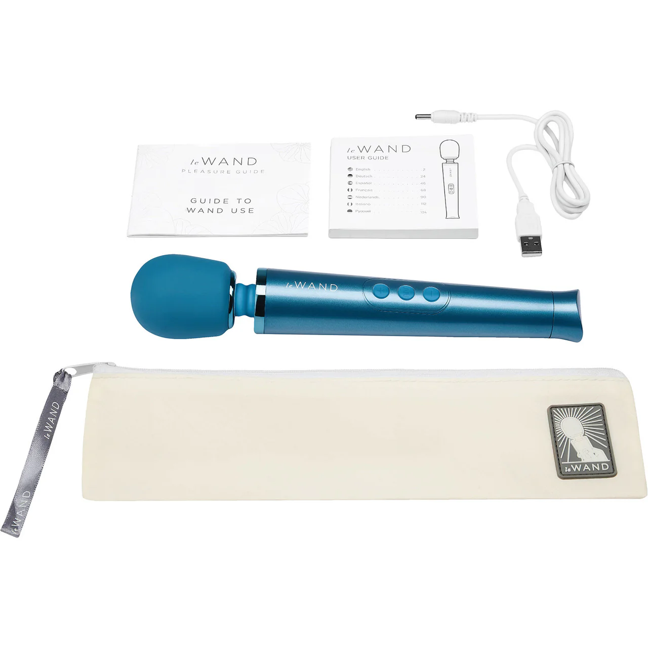 Le Wand Petite Rechargeable Vibrating Body Massager - Blue - Image 6