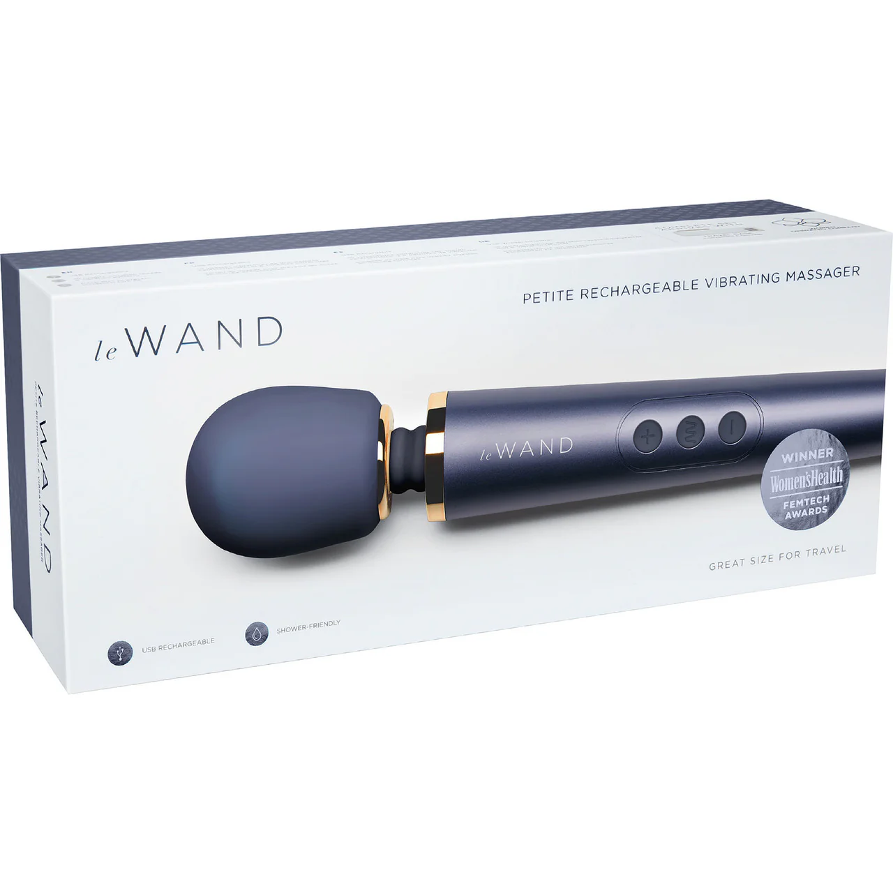 Le Wand Petite Rechargeable Vibrating Body Massager - Navy - Image 7