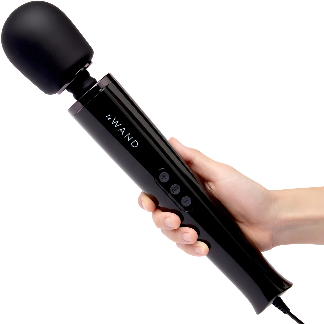 Le Wand Plug-In Vibrating Body Massager - Black - Image 2