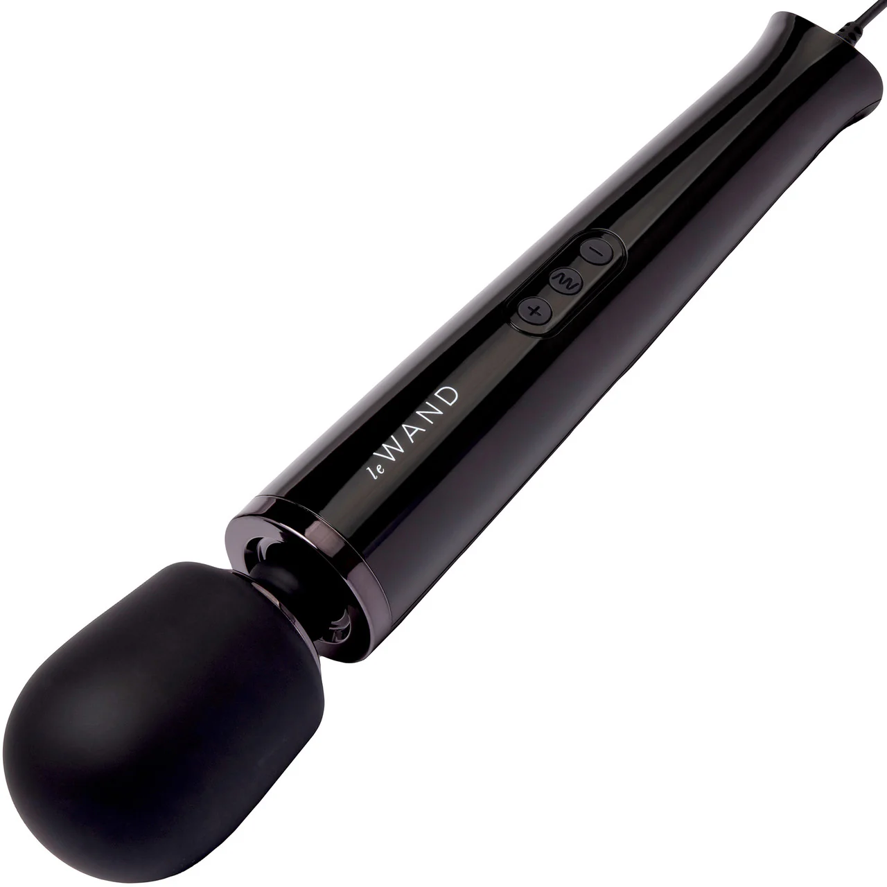 Le Wand Plug-In Vibrating Body Massager - Black - Image 3